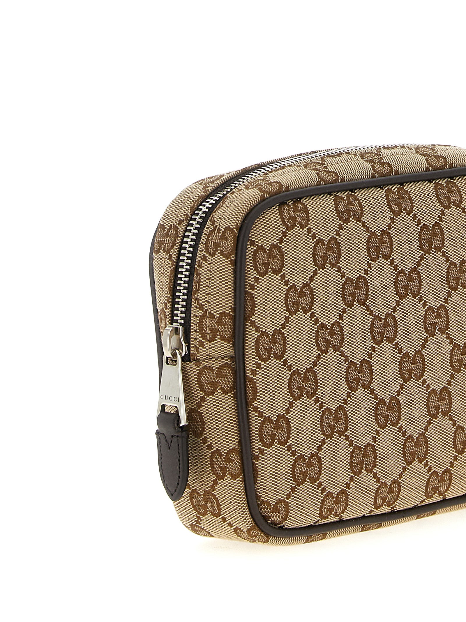 Beige Polyester Crossbody Bag