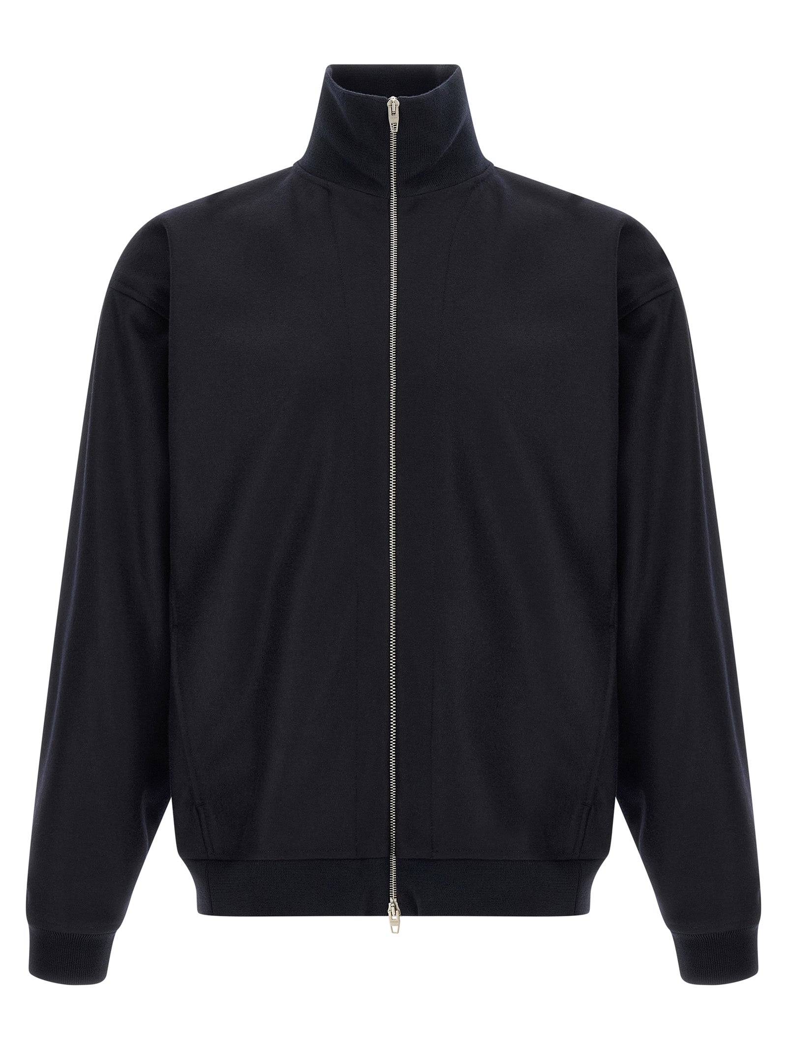 Blue Wool Full-Length Jacket