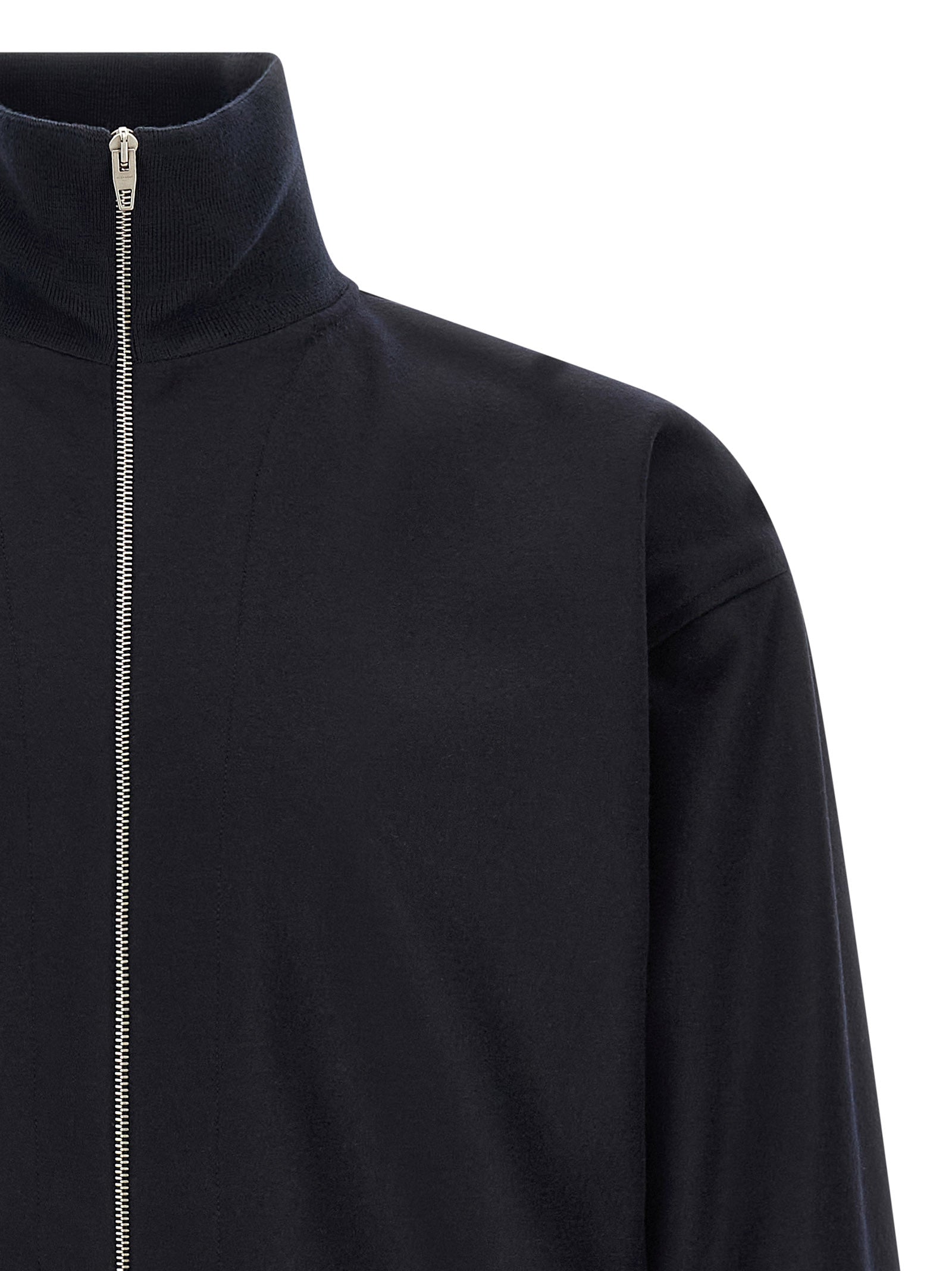 Blue Wool Full-Length Jacket