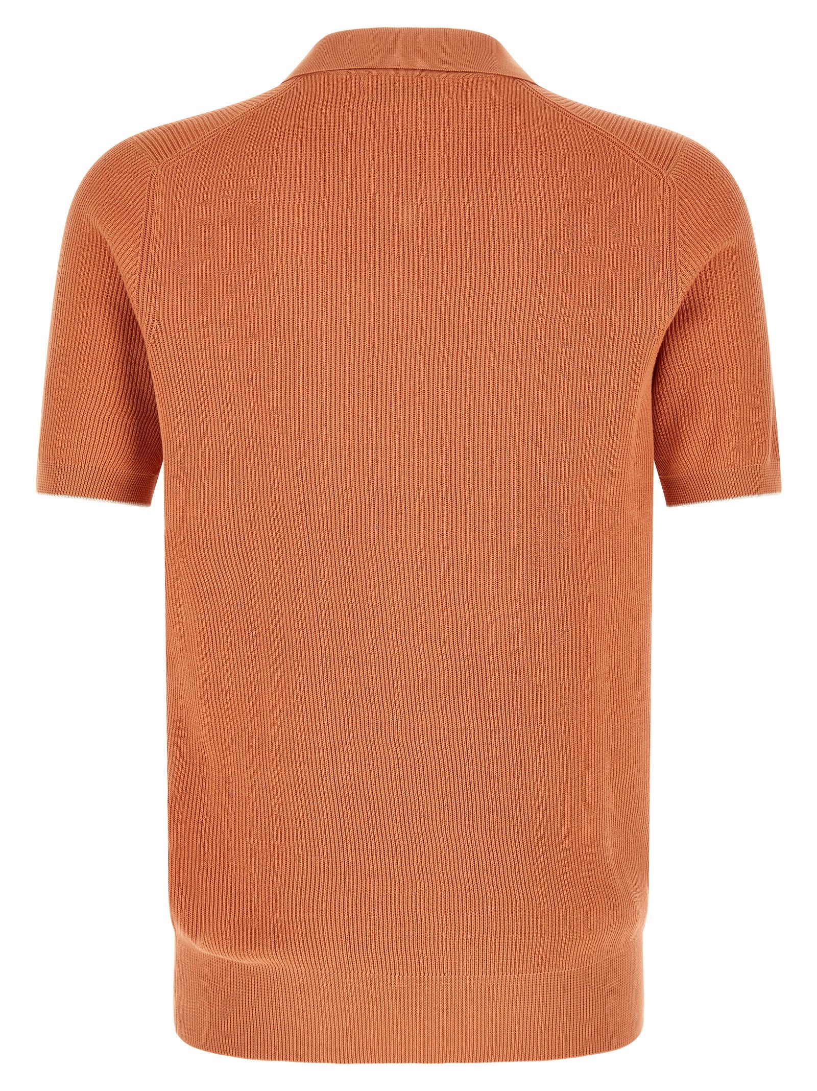 Orange Cotton Polo Shirt