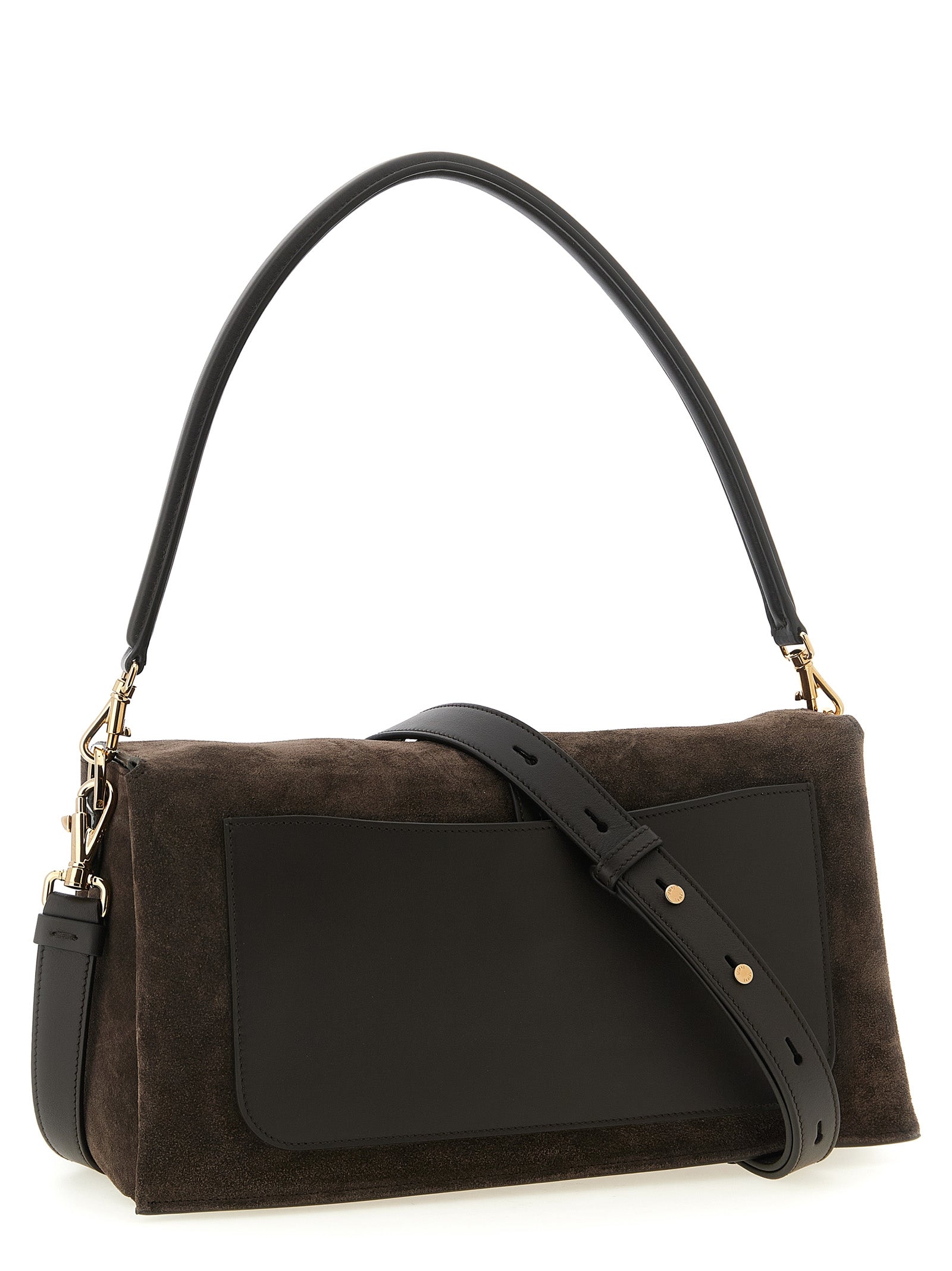 Brown Calfskin Shoulder Bag