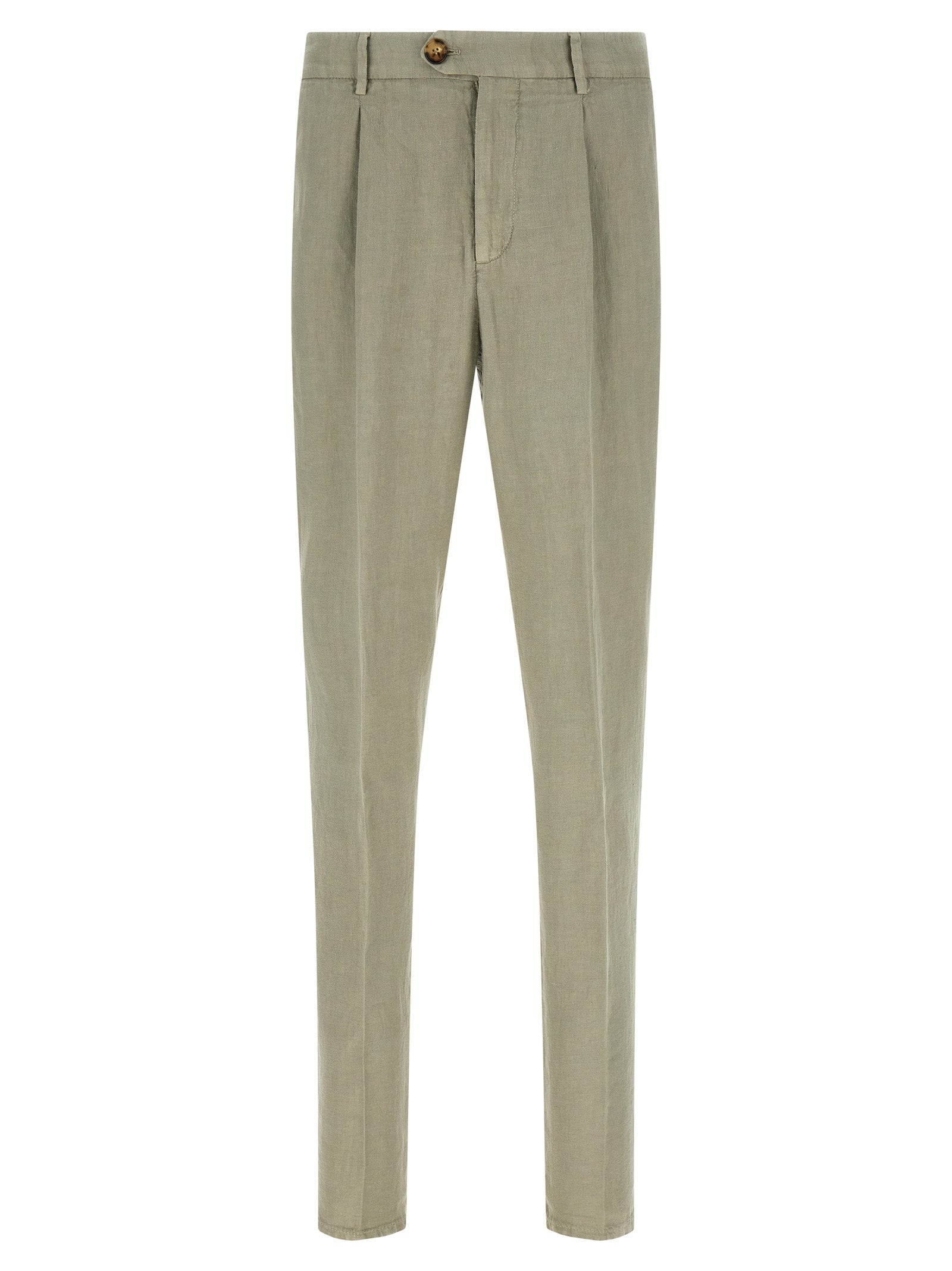 Bicolor Linen Casual Pants