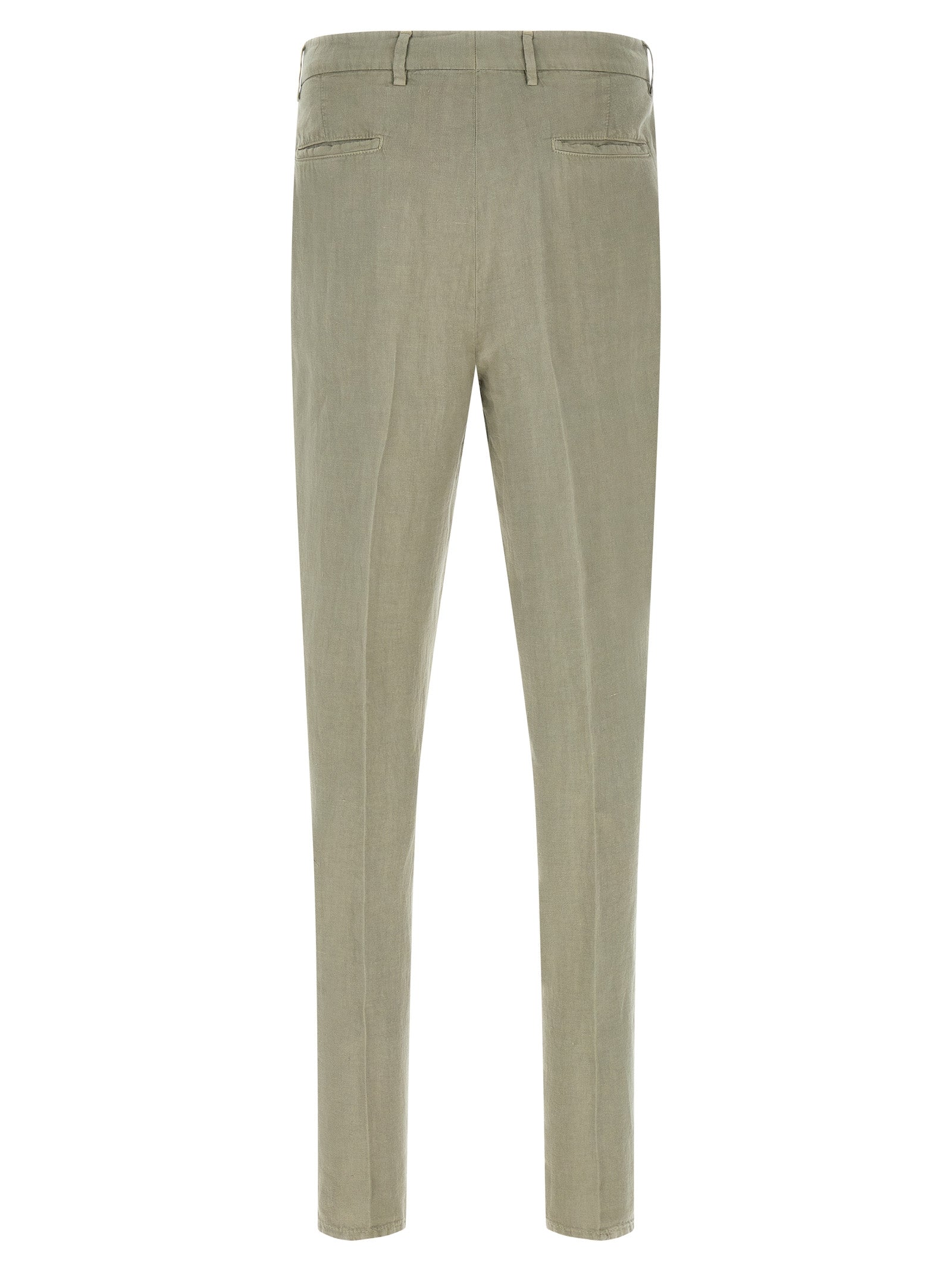 Bicolor Linen Casual Pants
