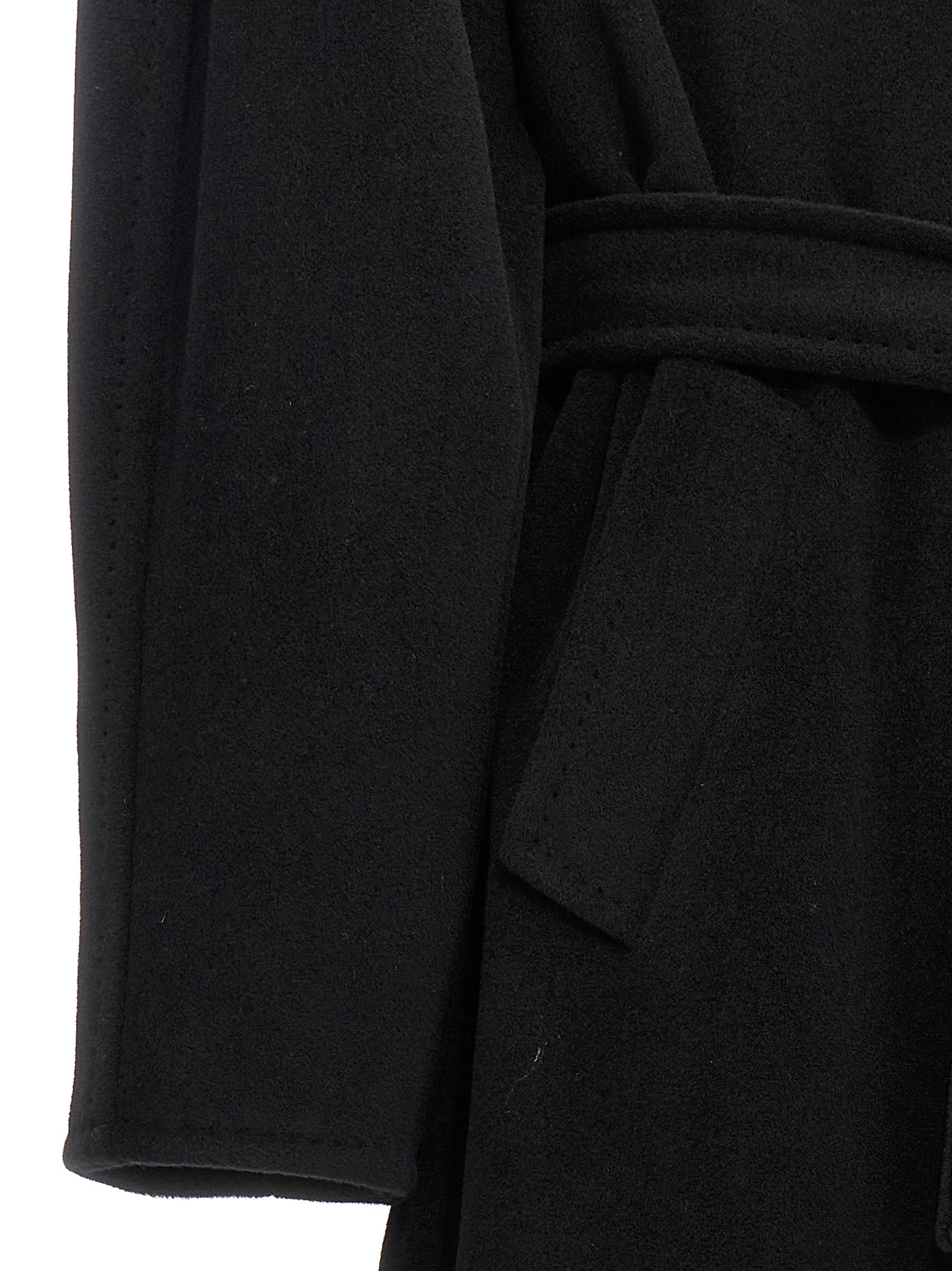 Black Virgin Wool Coat