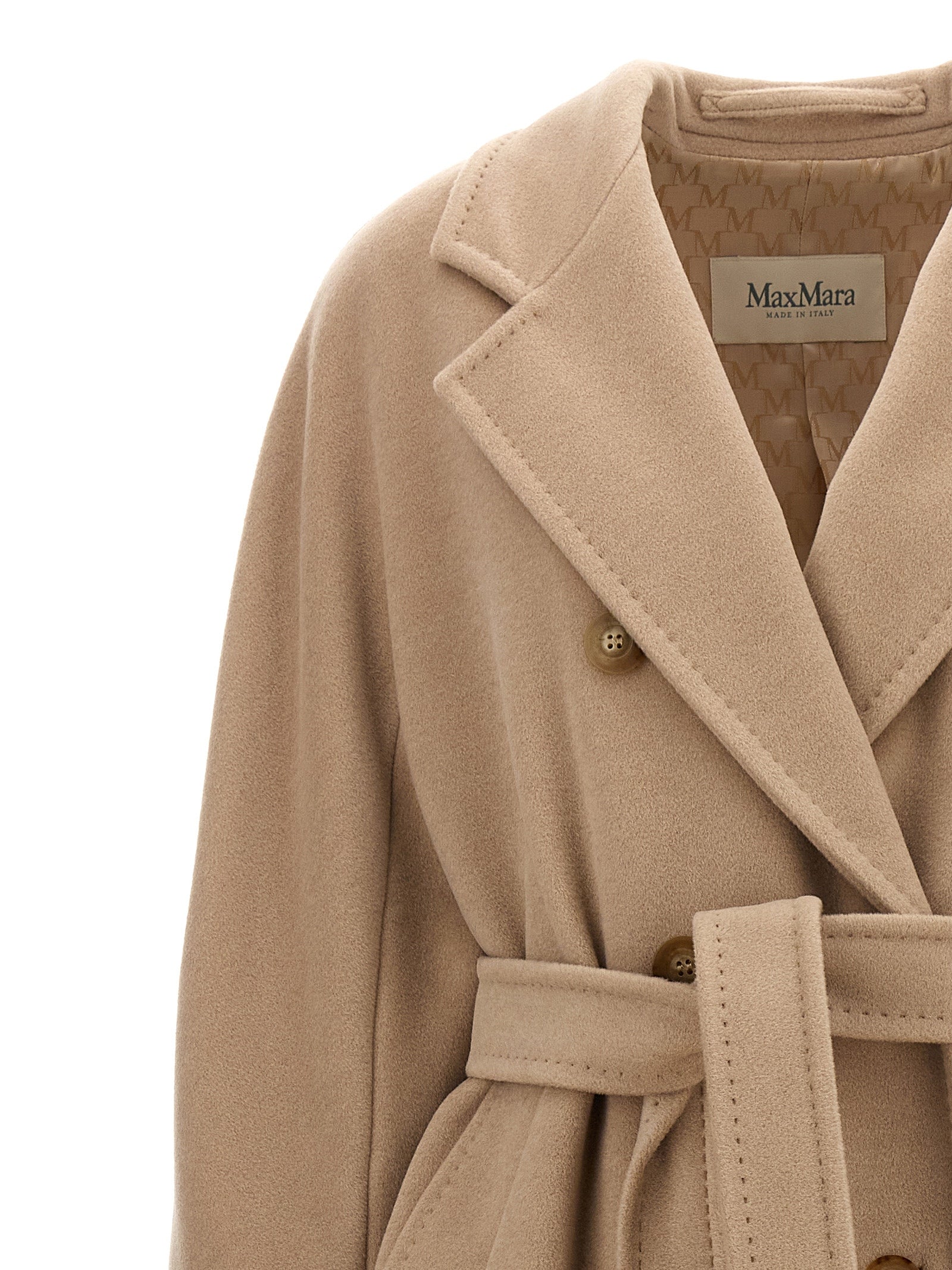 Beige Virgin Wool Coat