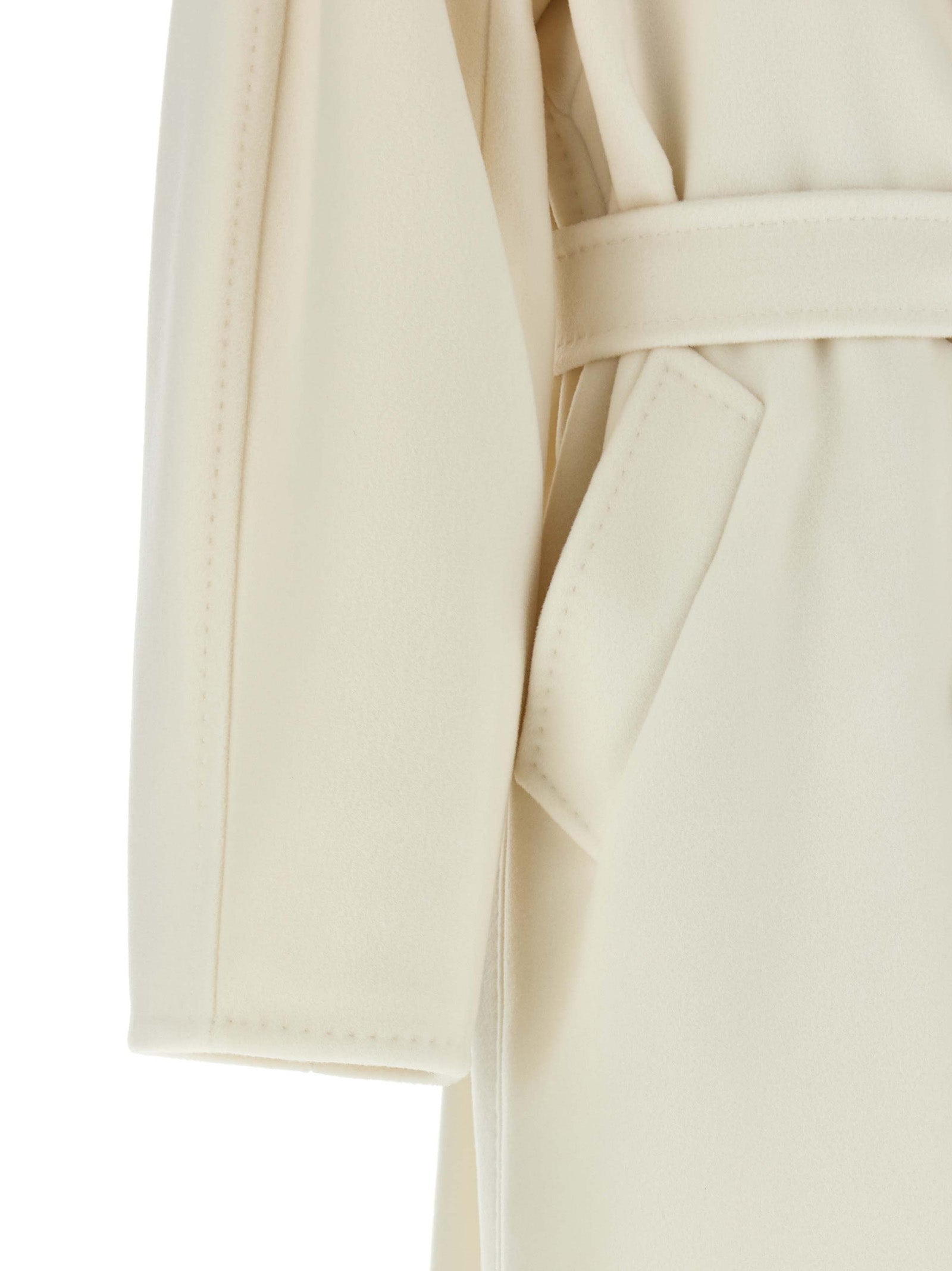 White Virgin Wool Coat