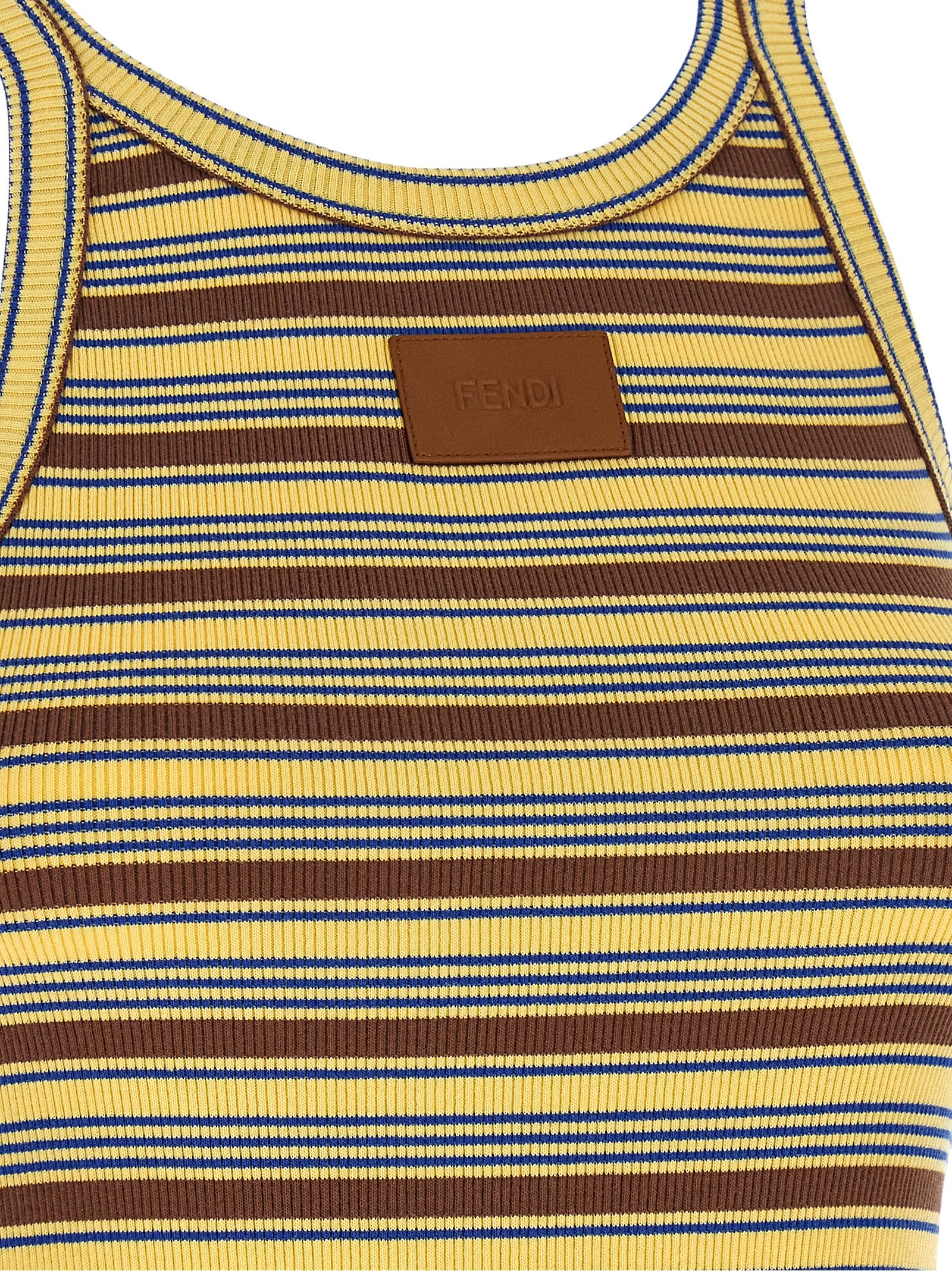 Multicolor Cotton Sleeveles T-Shirt