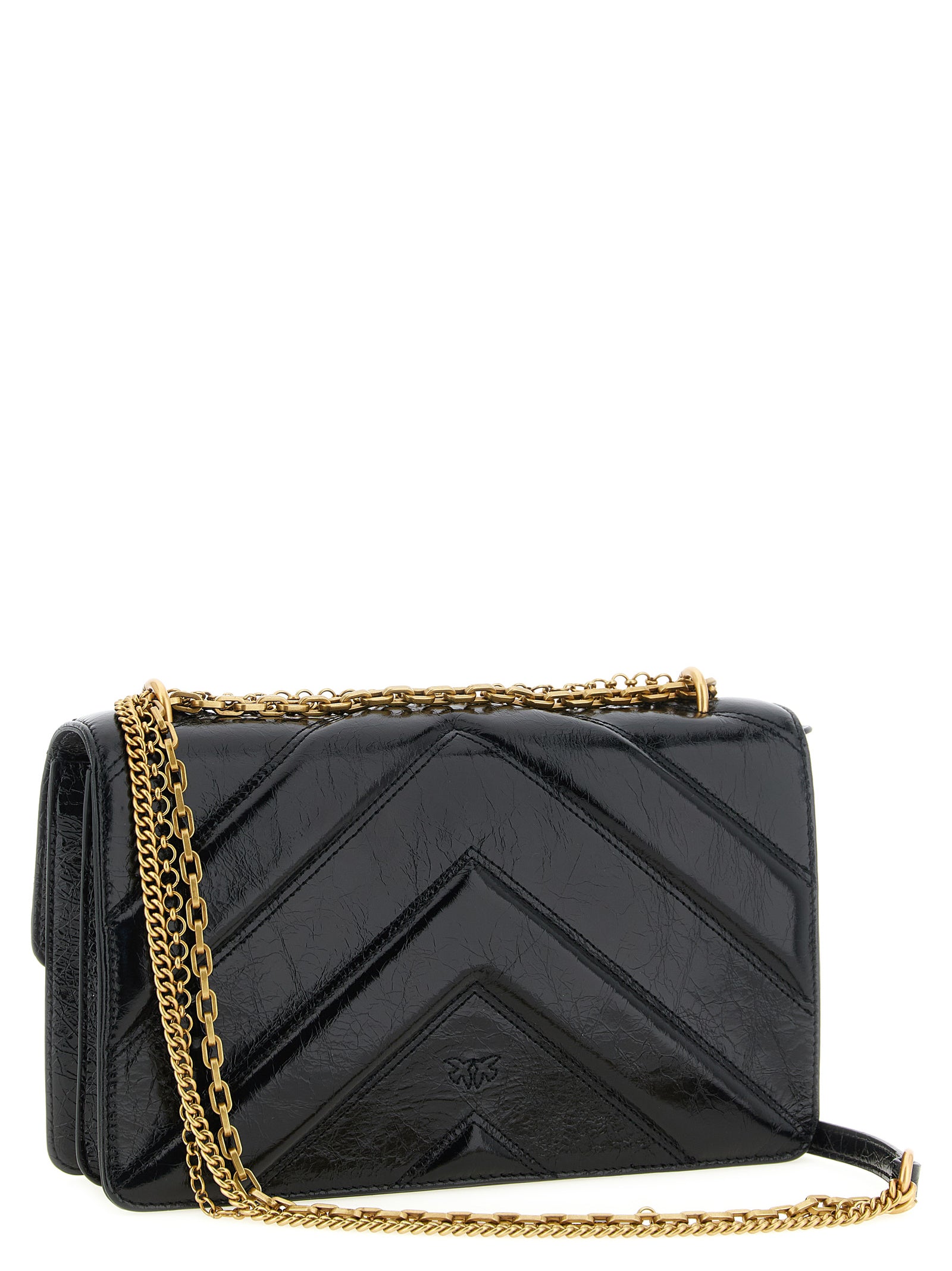 Black Calfskin Shoulder Bag
