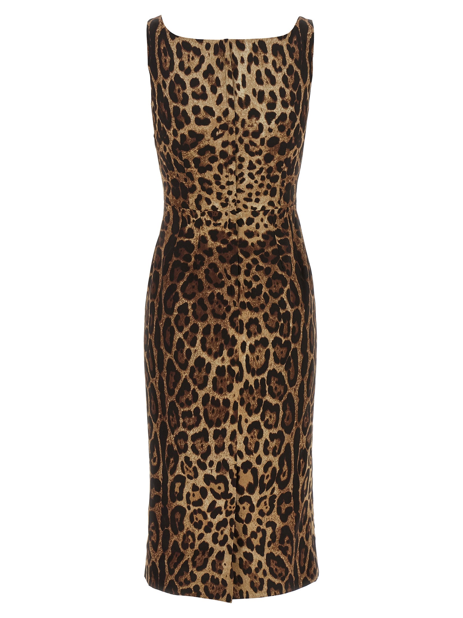 Brown Silk Midi Dress
