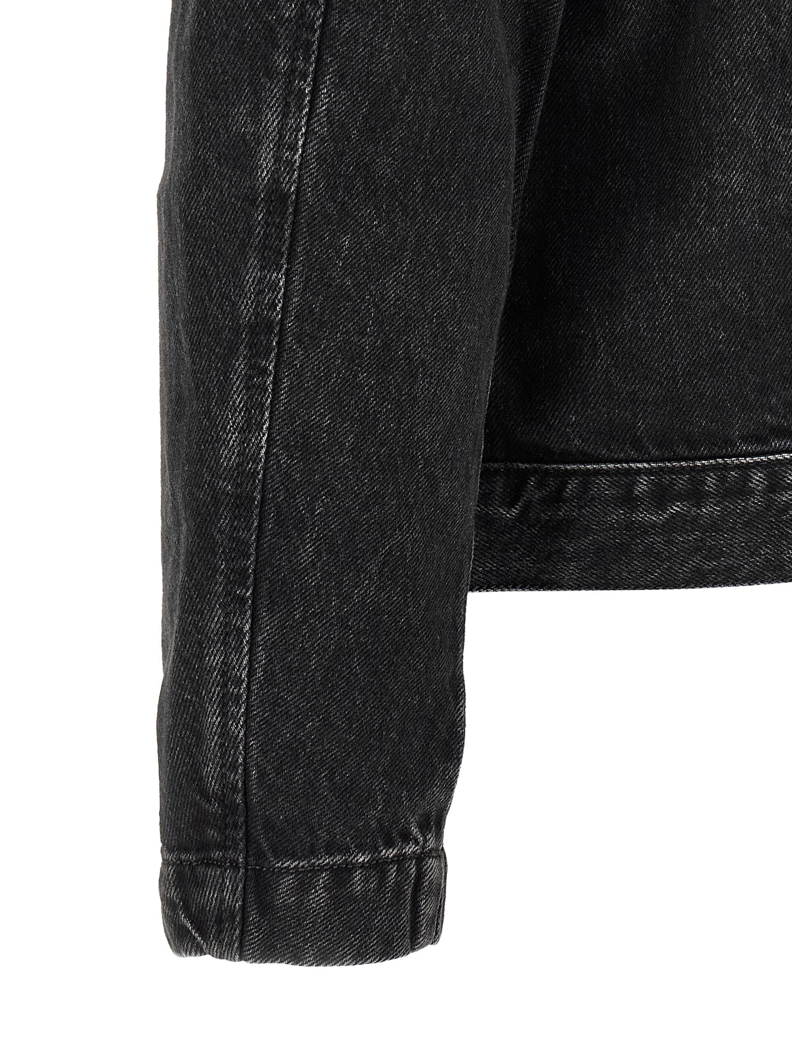 Black Cotton Denim Jacket