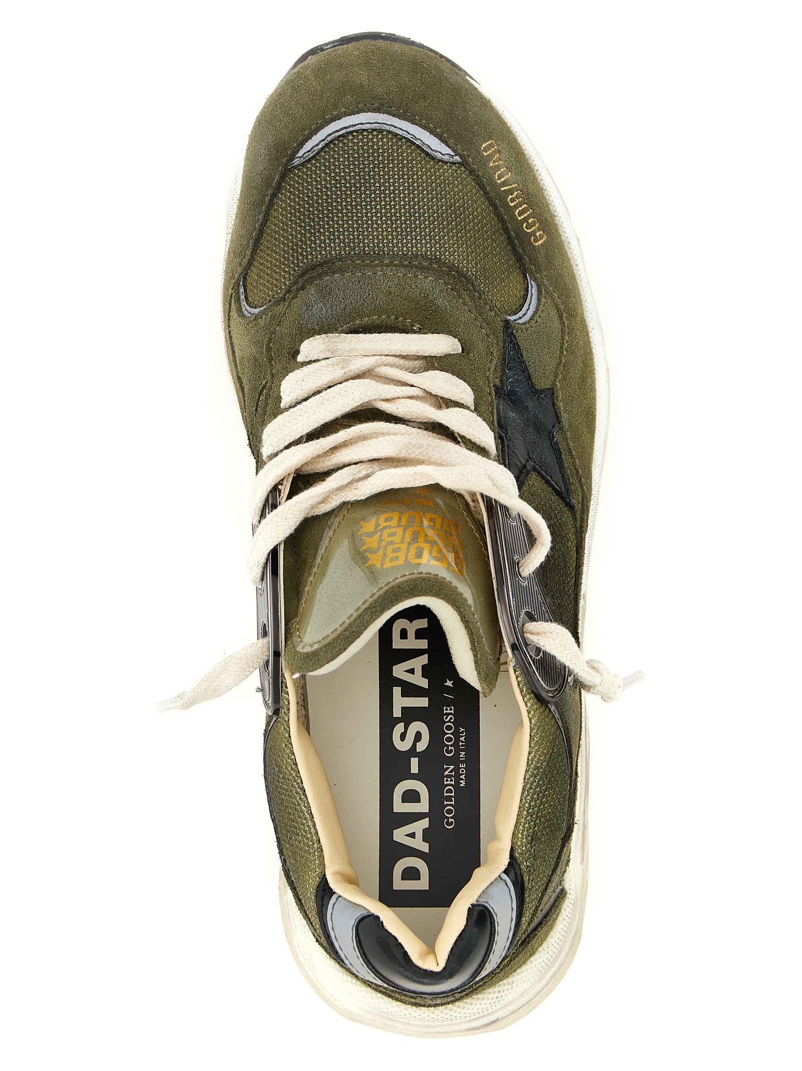 Bicolor Leather Athletic Sneakers