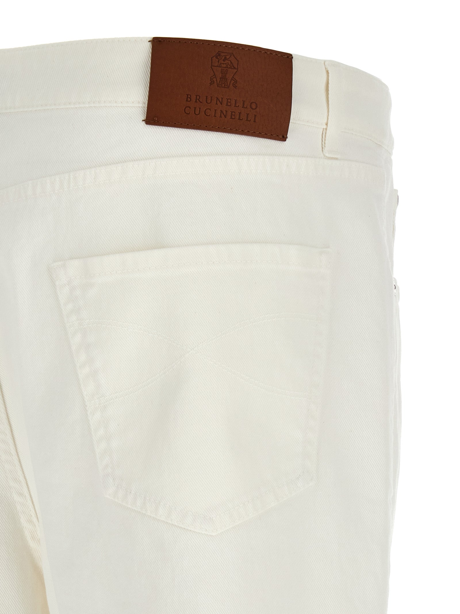 White Cotton Cropped Jeans