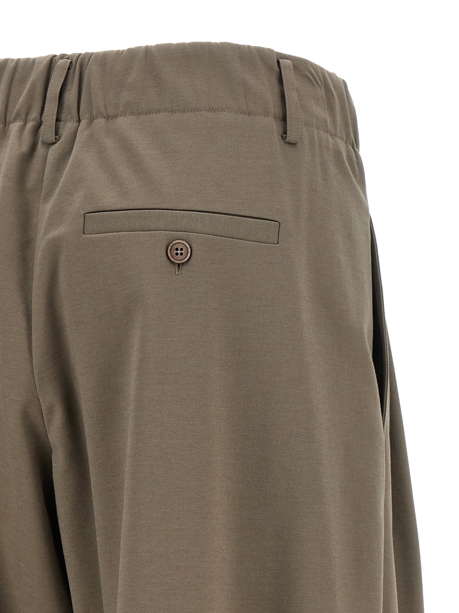 Gray Cotton Athletic Pants