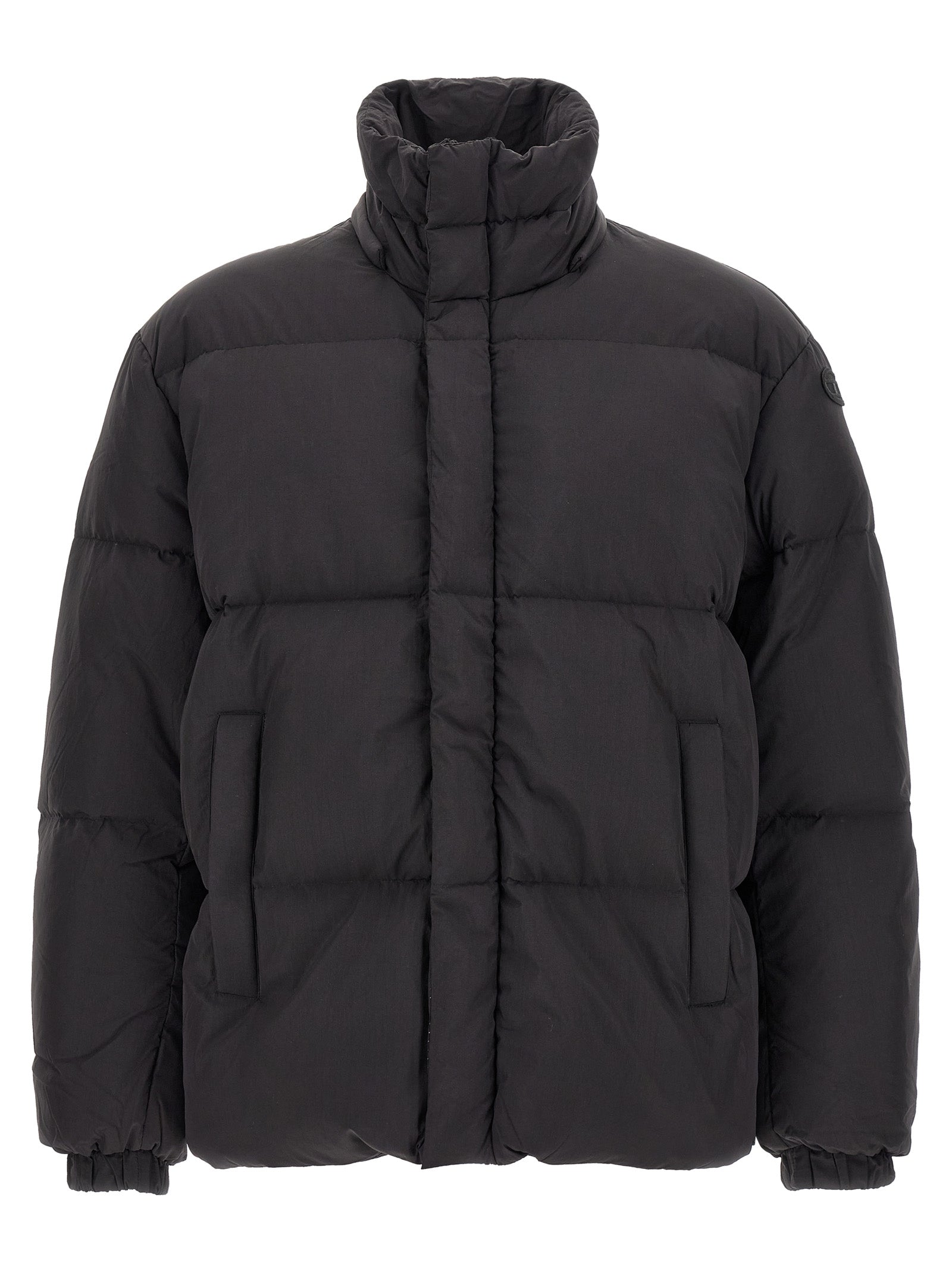Black Polyamide Full-Length Jacket