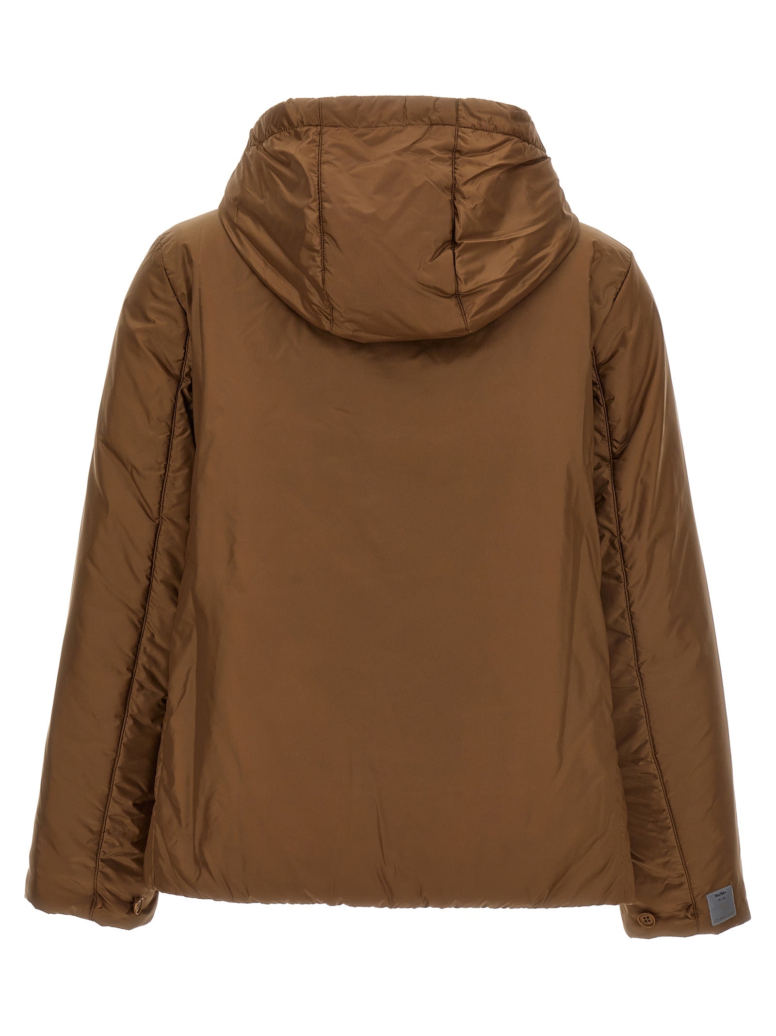 Brown Polyester Shell Jacket