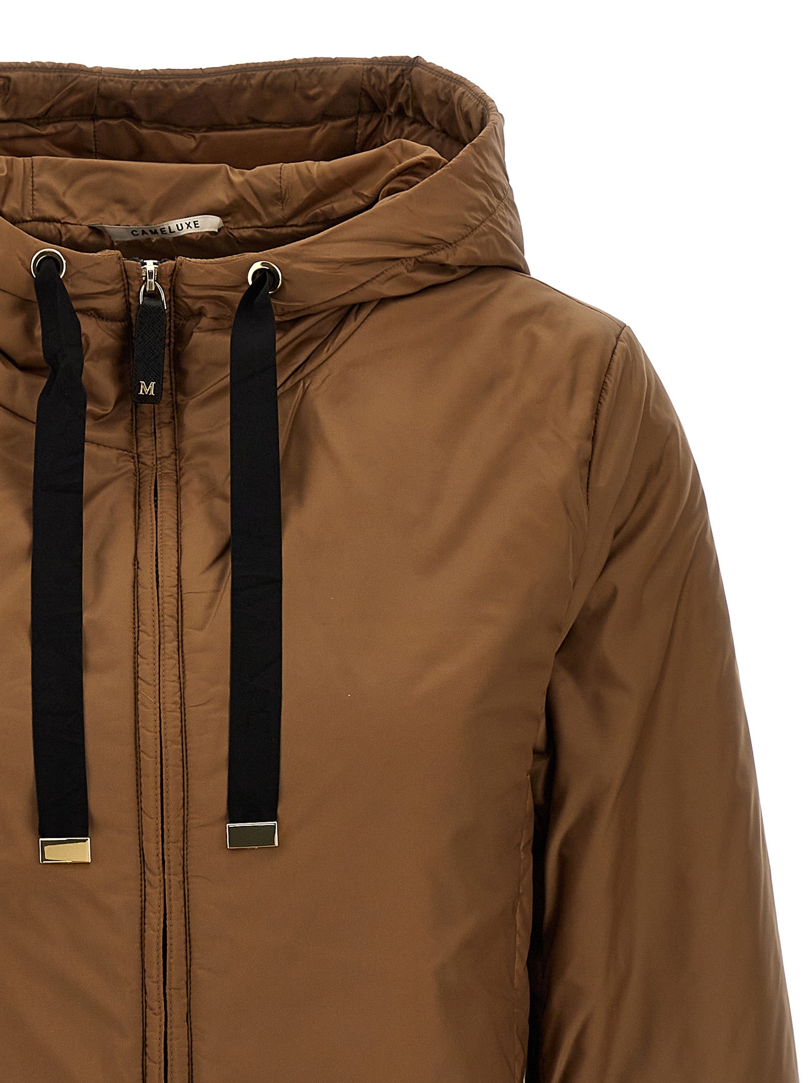 Brown Polyester Shell Jacket