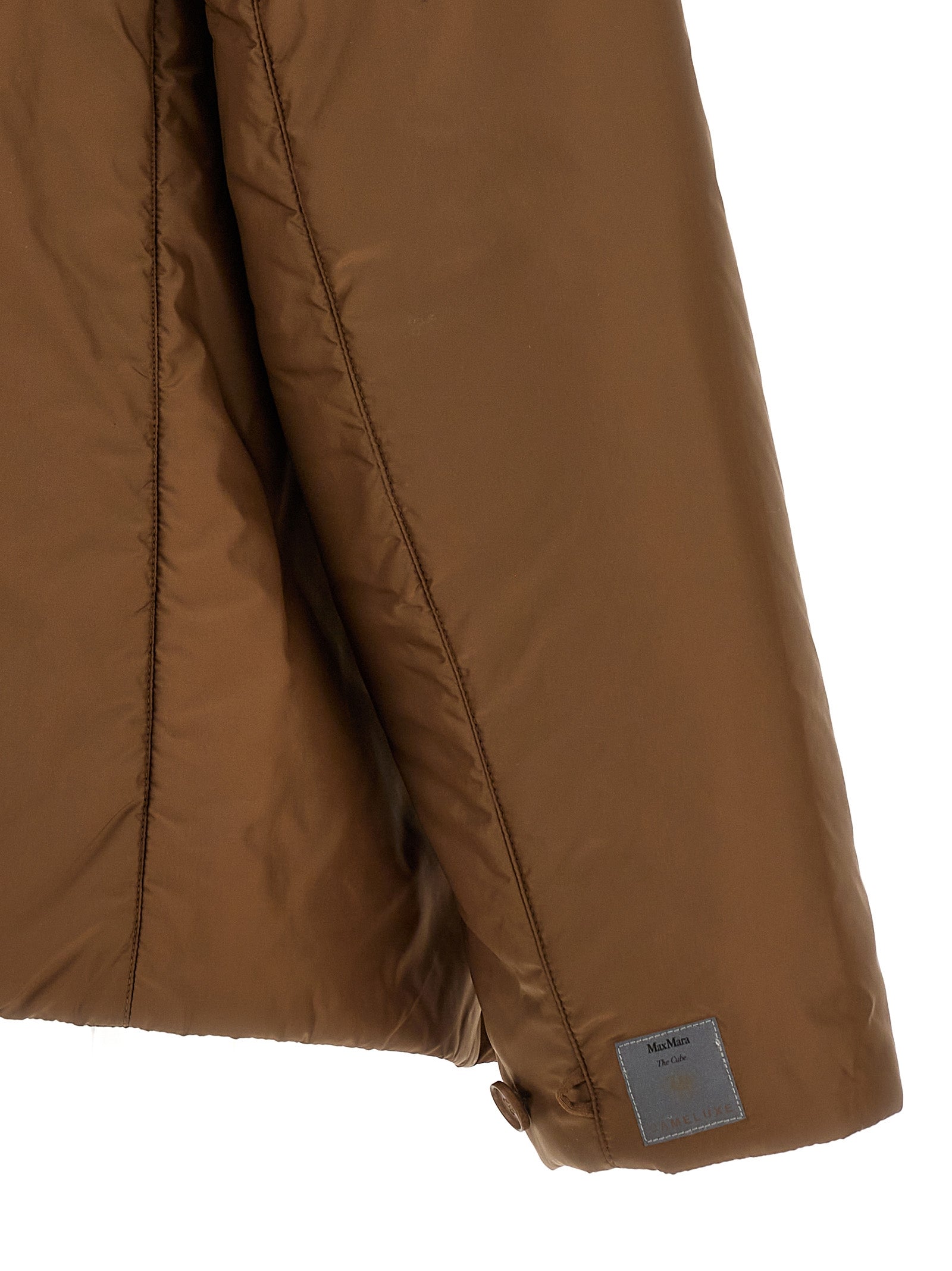 Brown Polyester Shell Jacket