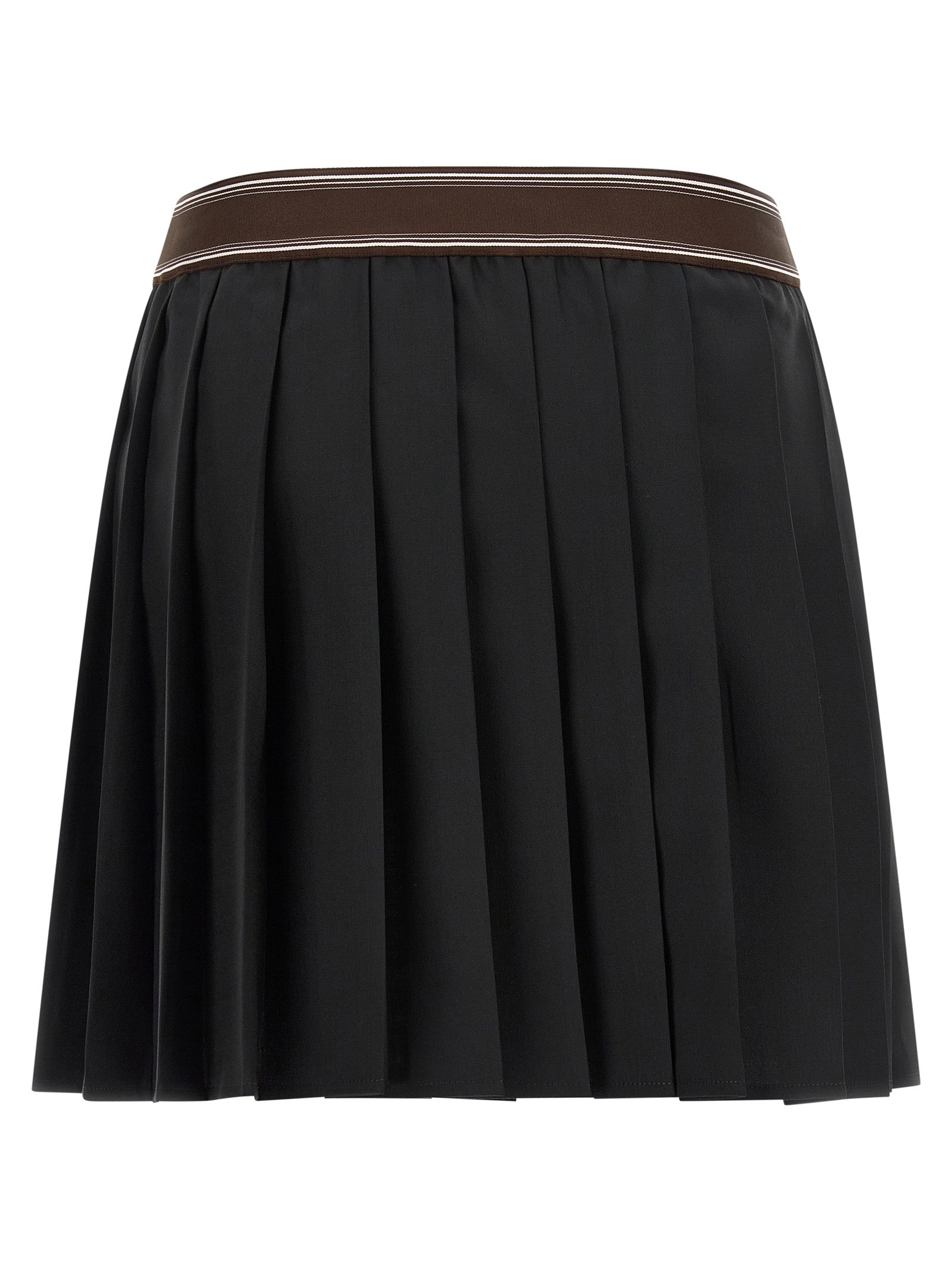 Black Wool Long Skirt