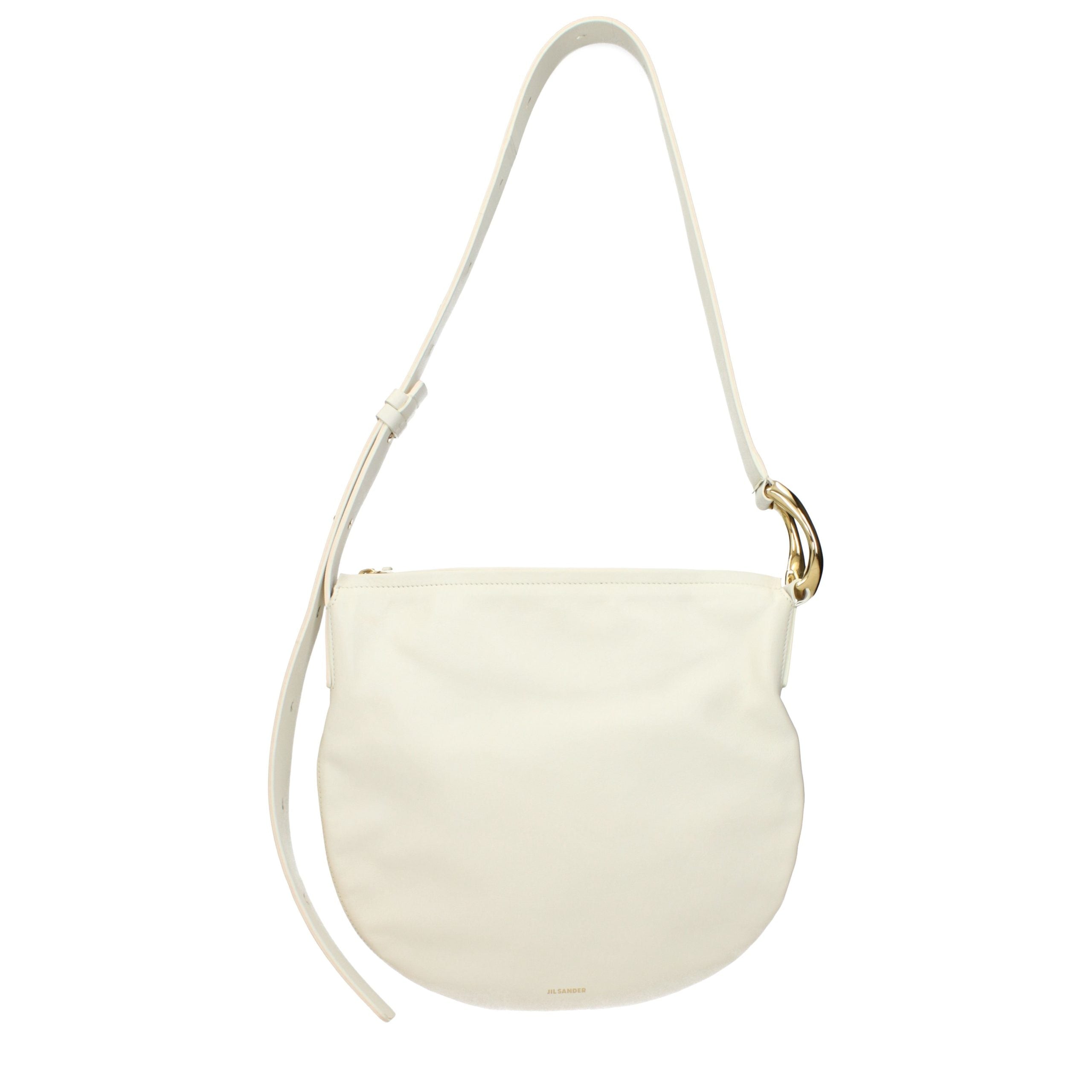 Beige Leather Crossbody Bag