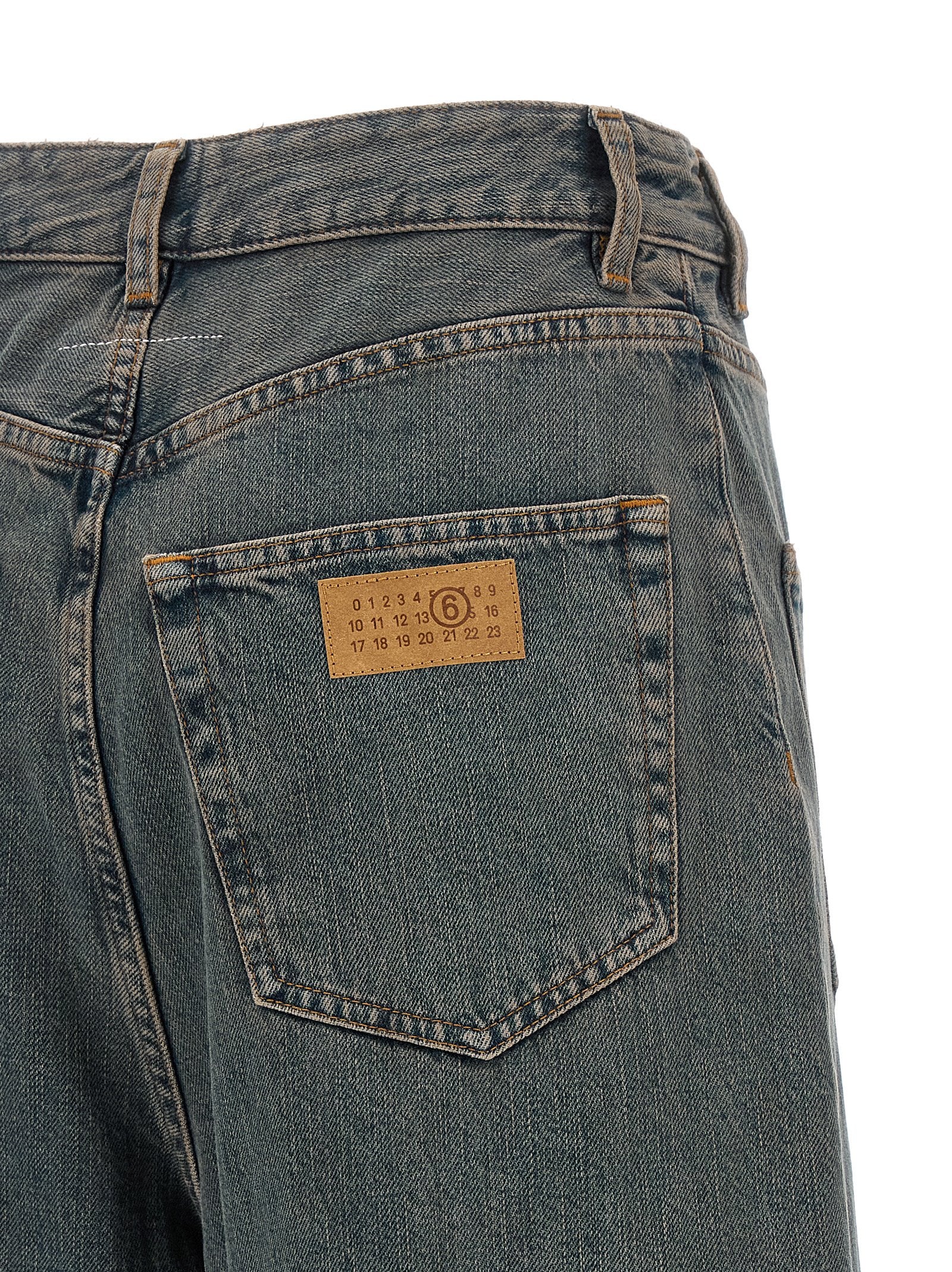Gray Cotton Jeans Denim