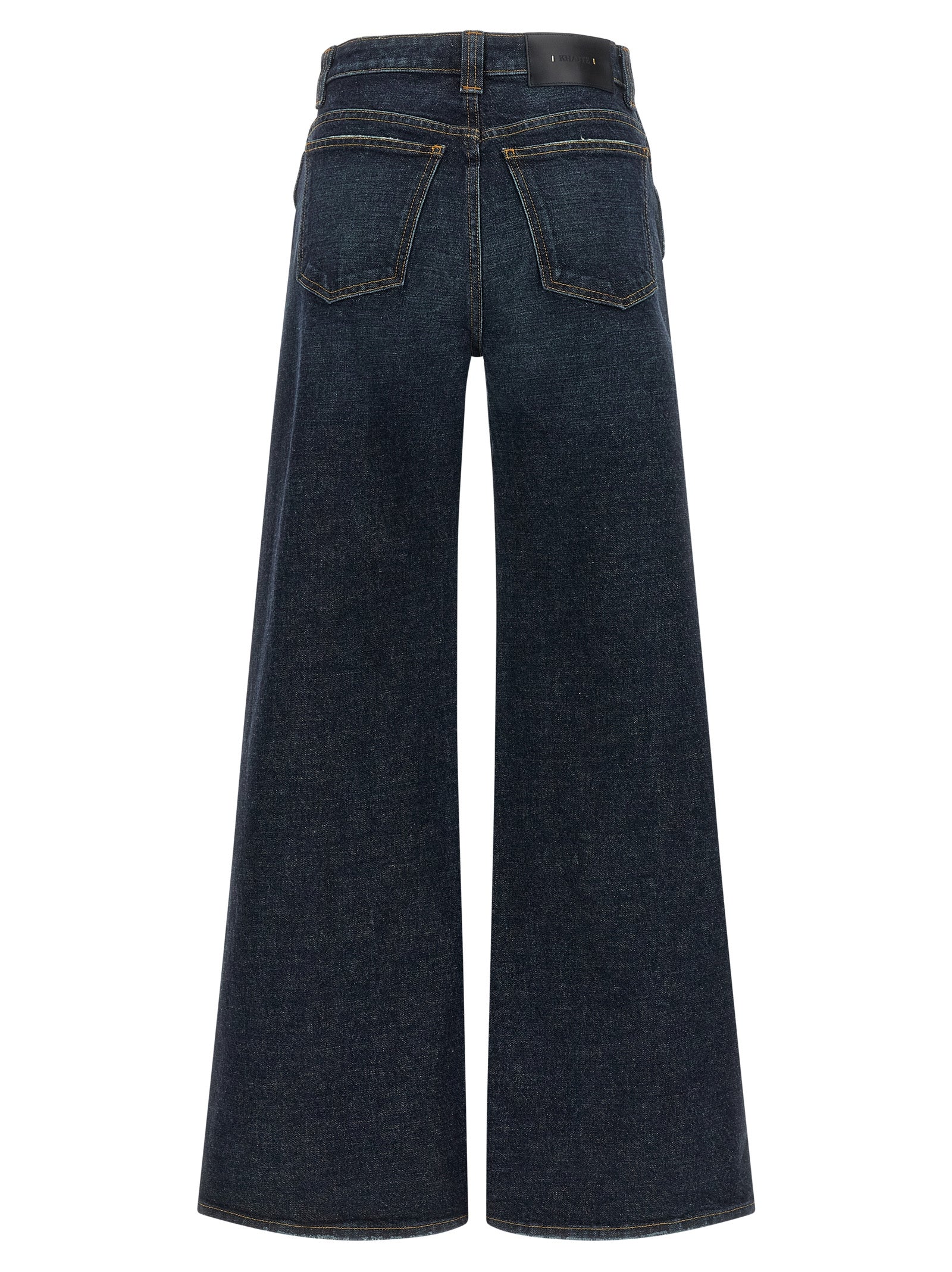 Blue Cotton Flared Jeans