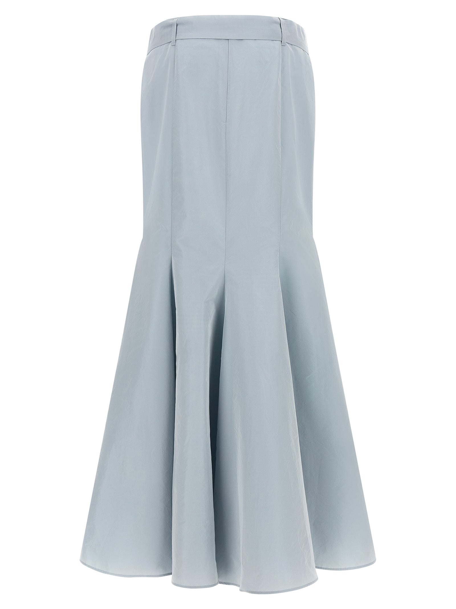 Blue Polyester Mini Skirt