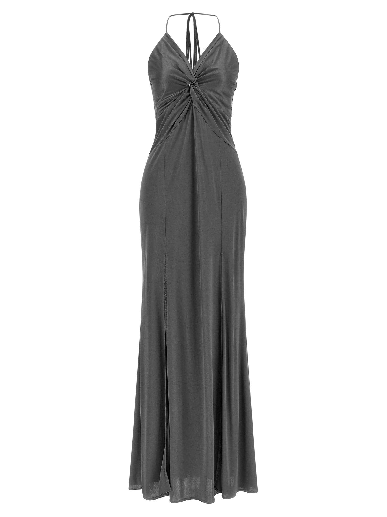 Gray Acetate Long Dress