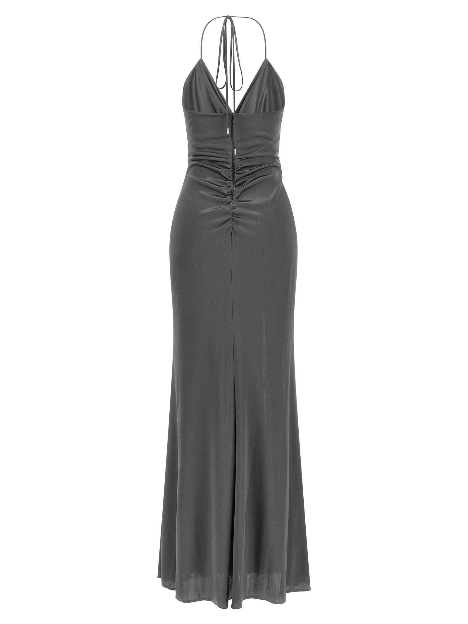 Gray Acetate Long Dress