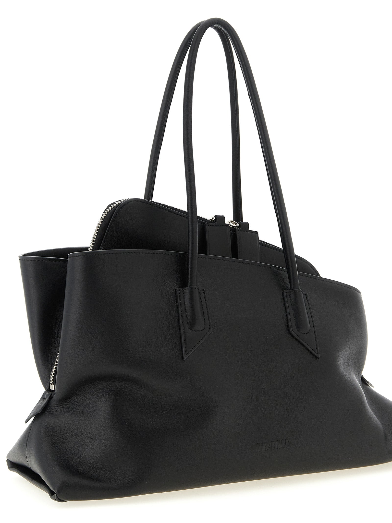 Black Calfskin Shoulder Bag