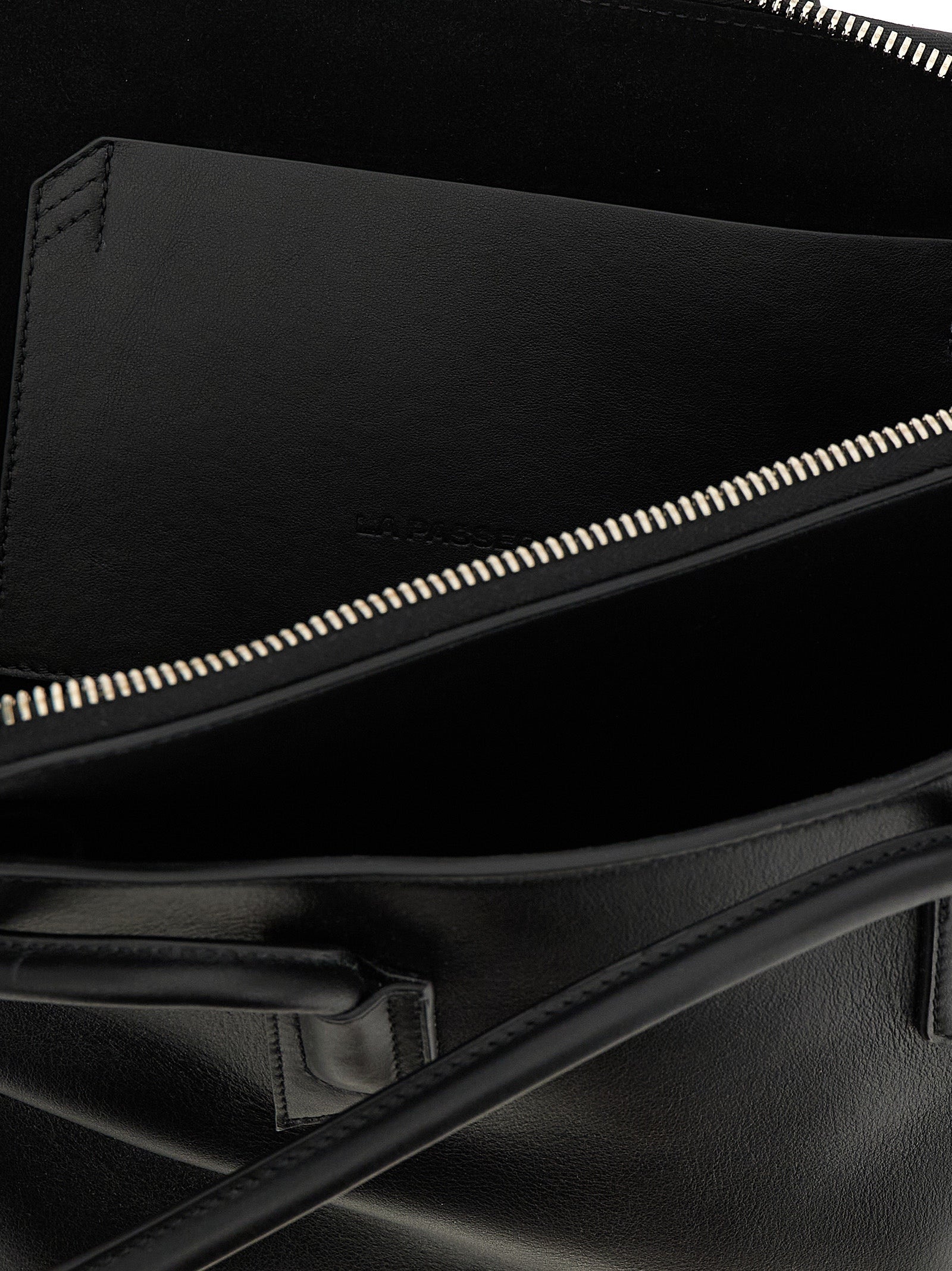 Black Calfskin Shoulder Bag