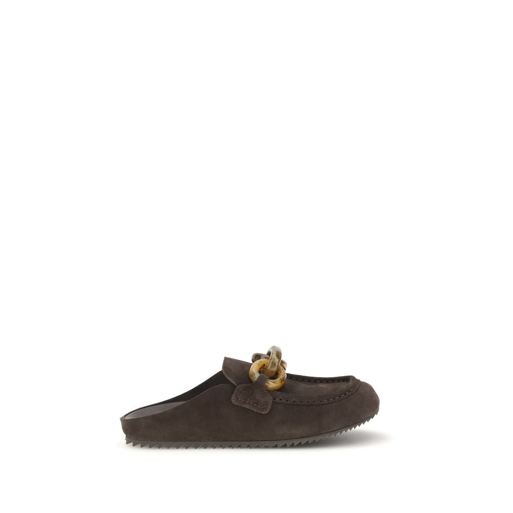 Brown Calf Leather Bos Taurus Mules