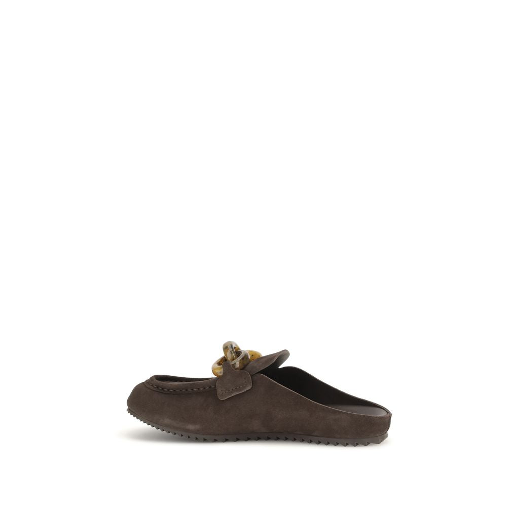 Brown Calf Leather Bos Taurus Mules