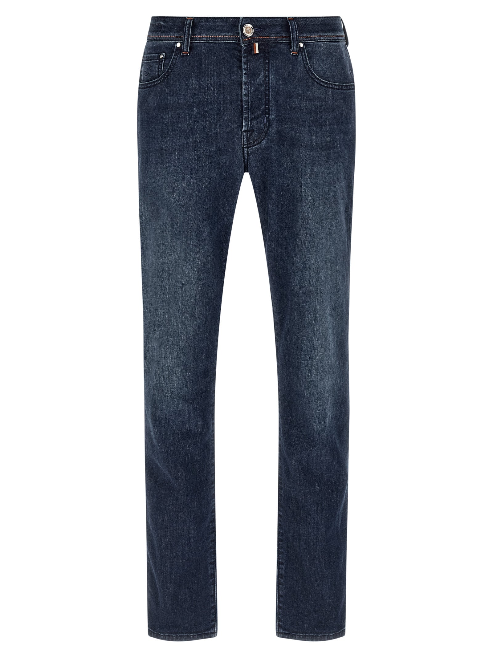 Blue Cotton Slim Fit Jeans