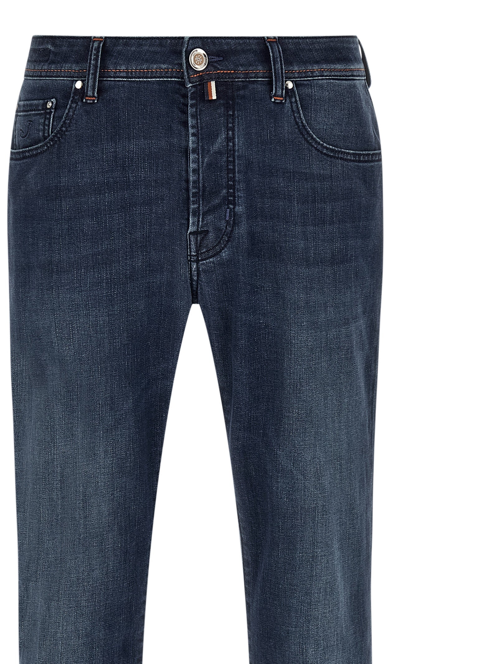 Blue Cotton Slim Fit Jeans