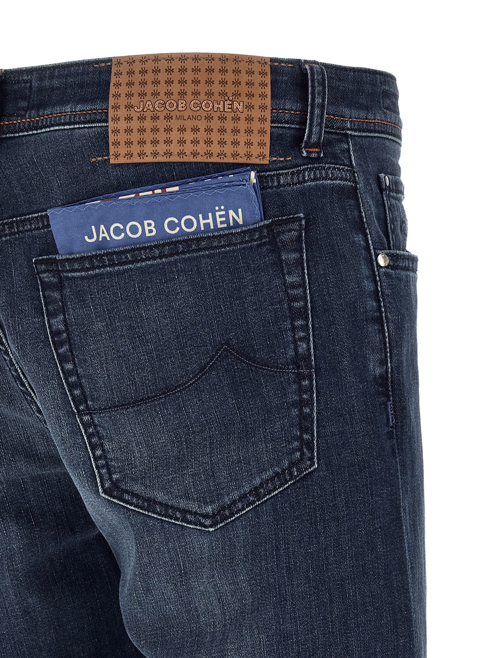 Blue Cotton Slim Fit Jeans