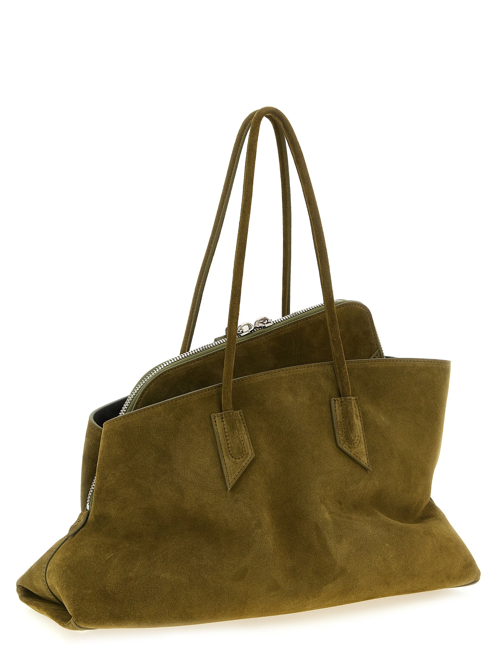 Bicolor Bovine Leather Shoulder Bag