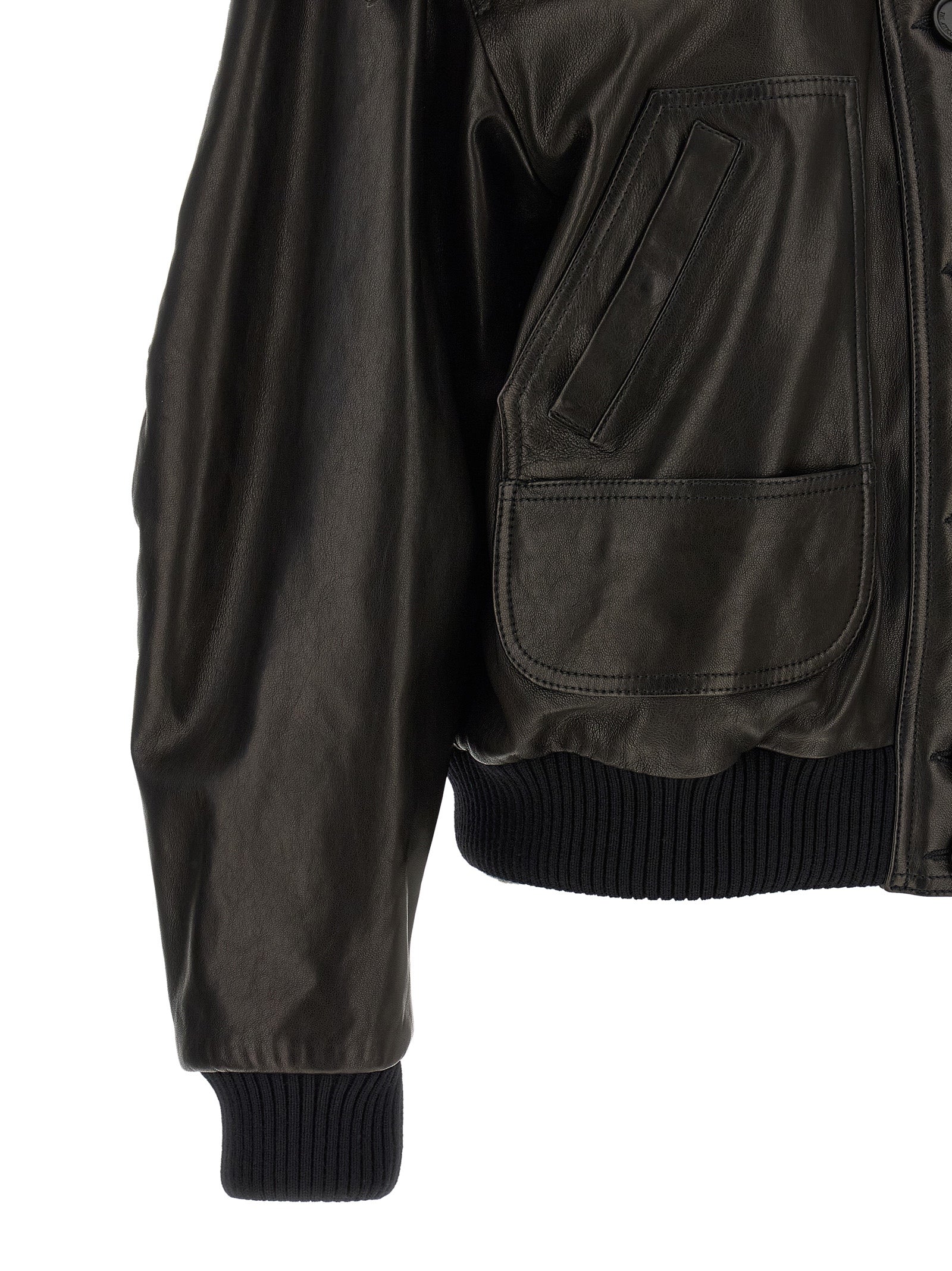 Black Lamb Leather Leather Jacket