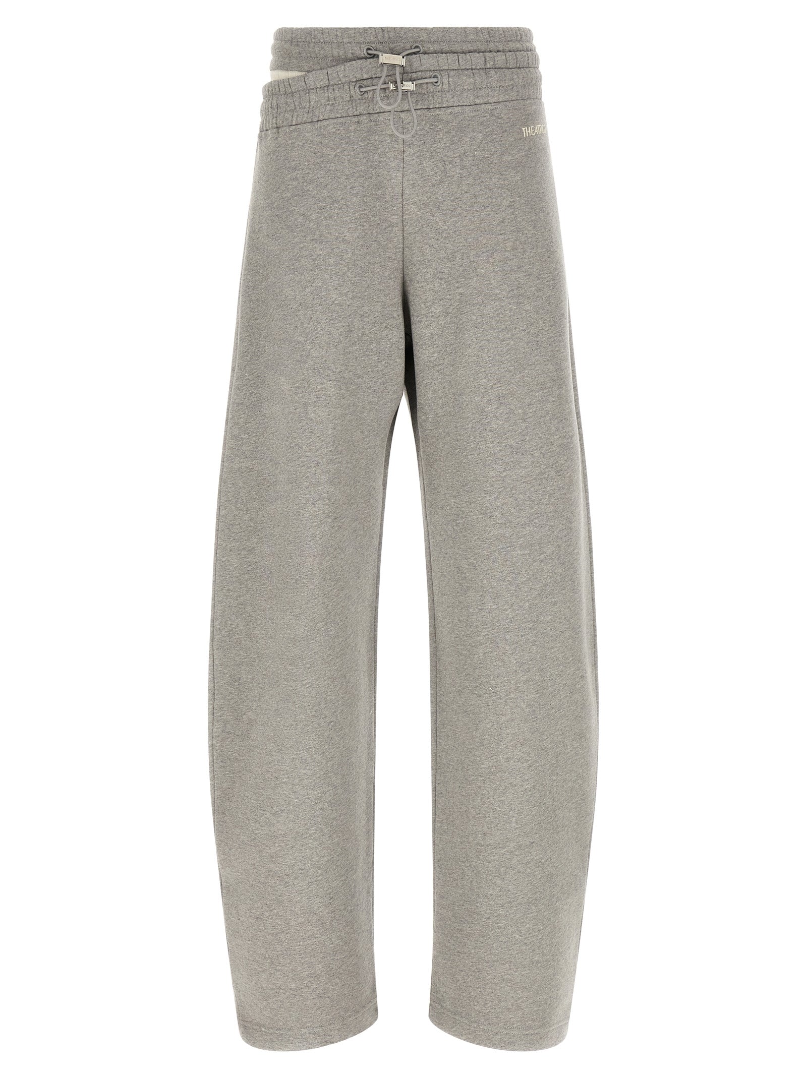 Gray Cotton Casual Pants