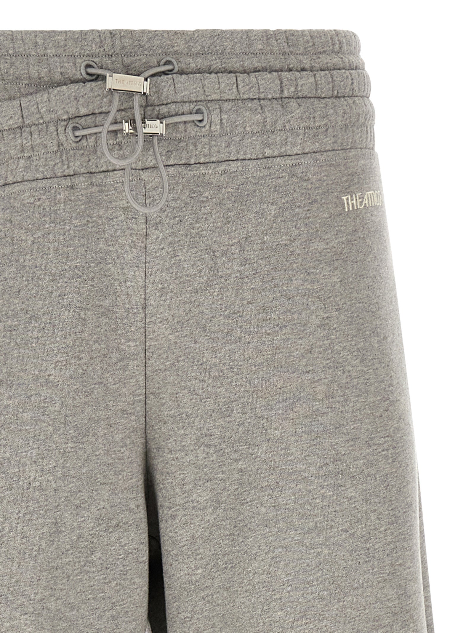 Gray Cotton Casual Pants