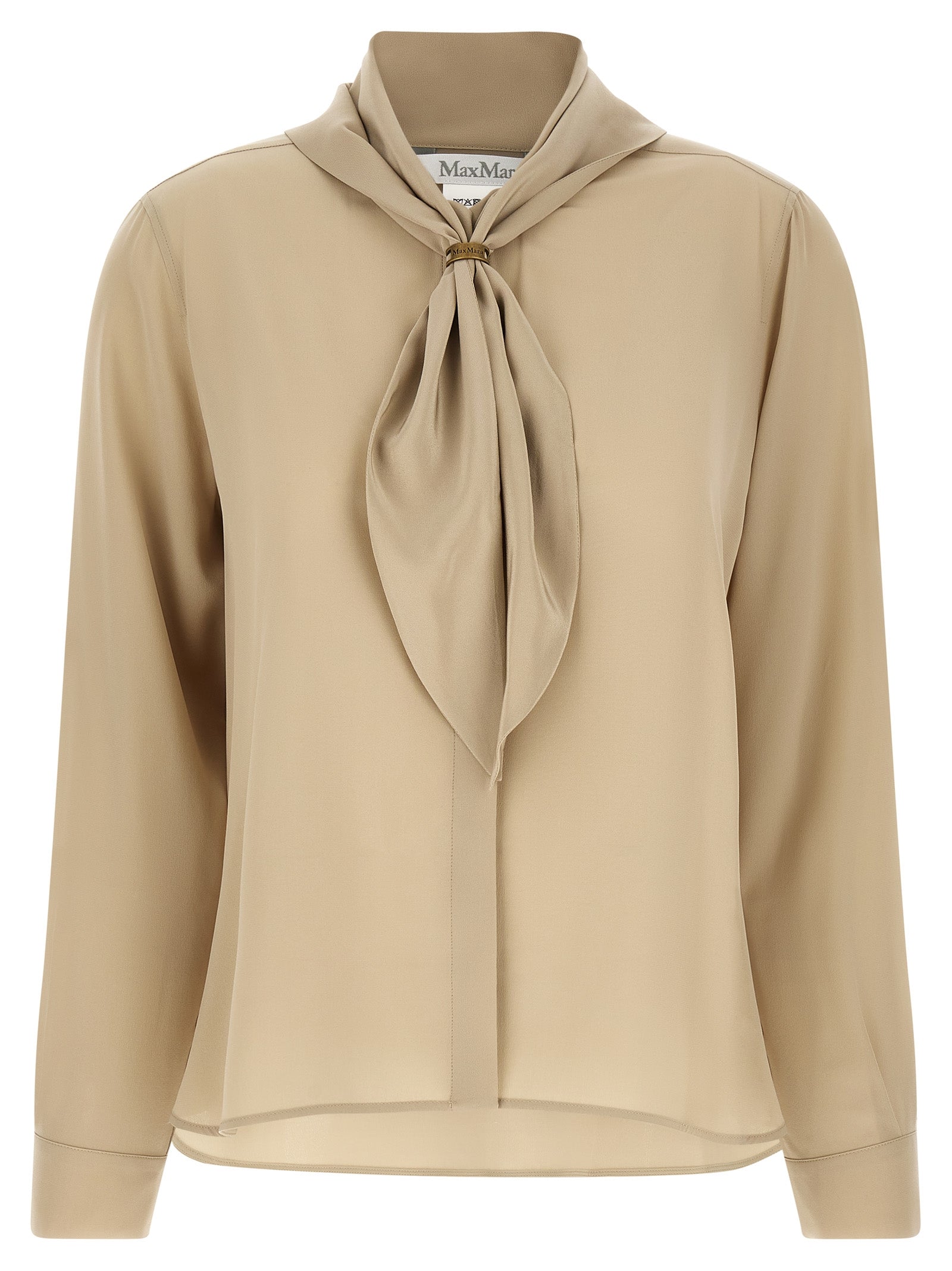 Beige Silk Blouse