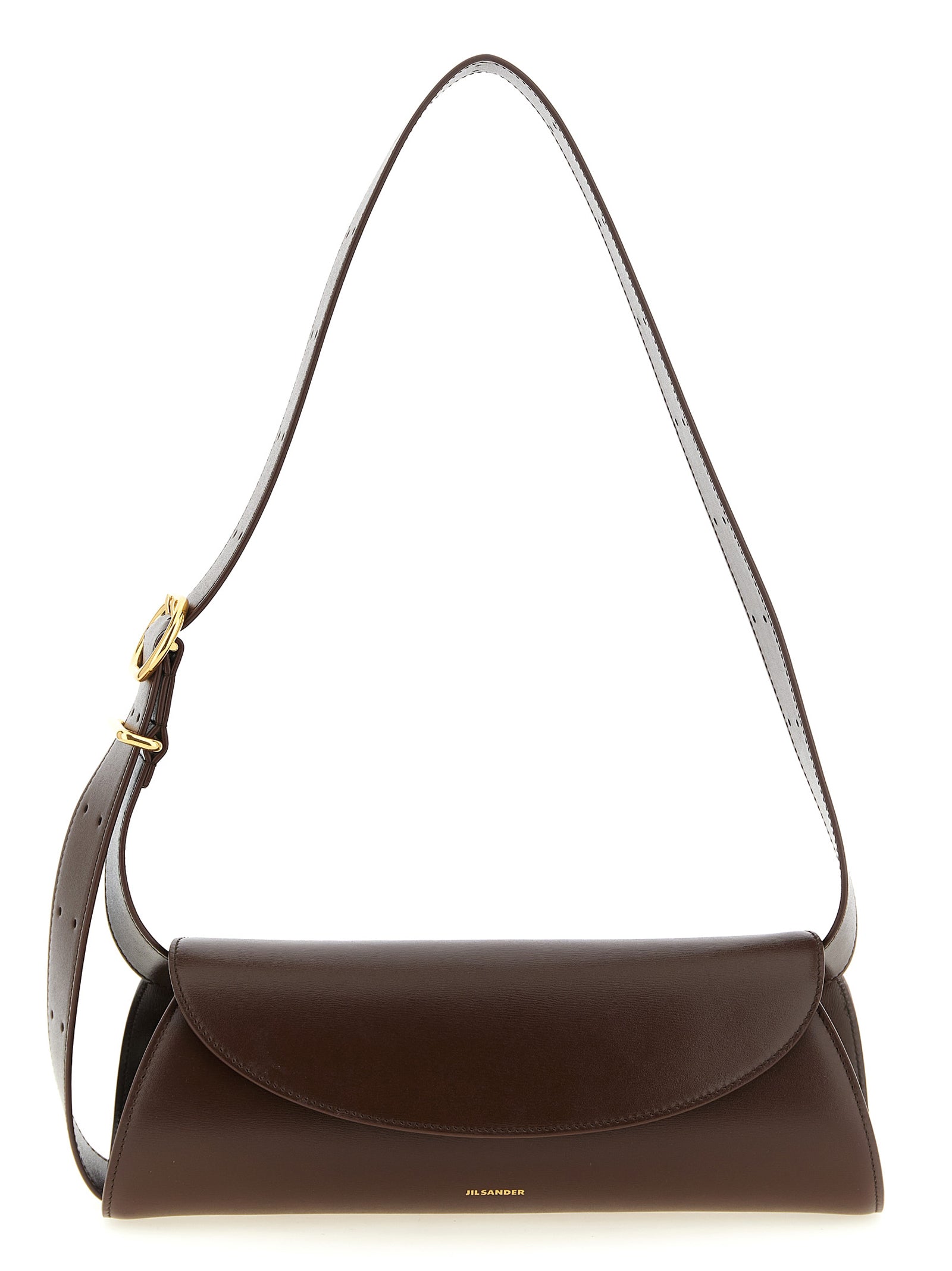 Brown Calfskin Shoulder Bag