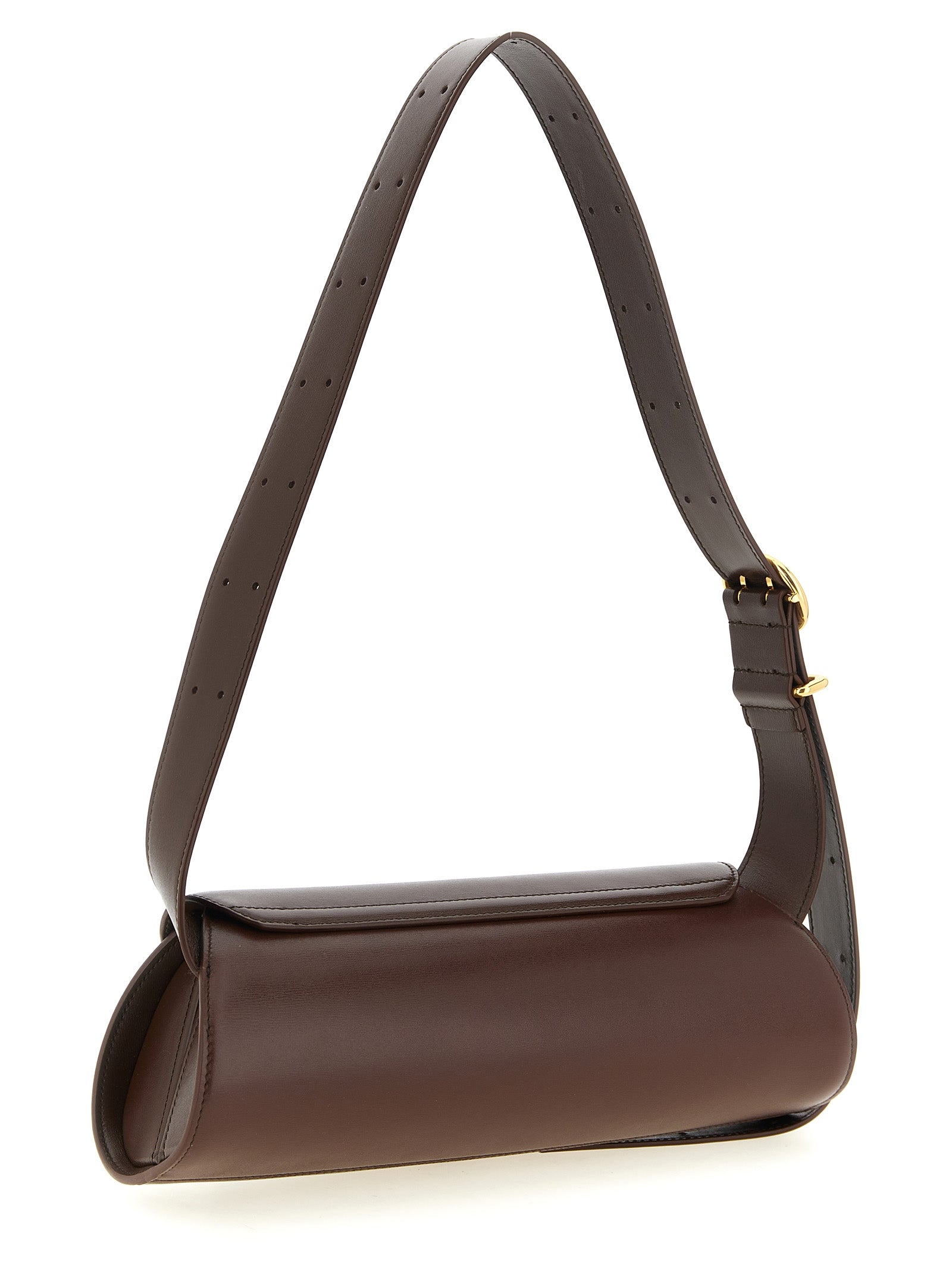 Brown Calfskin Shoulder Bag