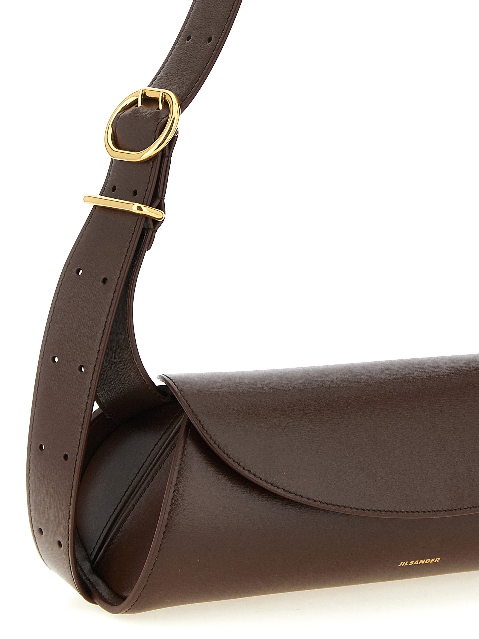 Brown Calfskin Shoulder Bag