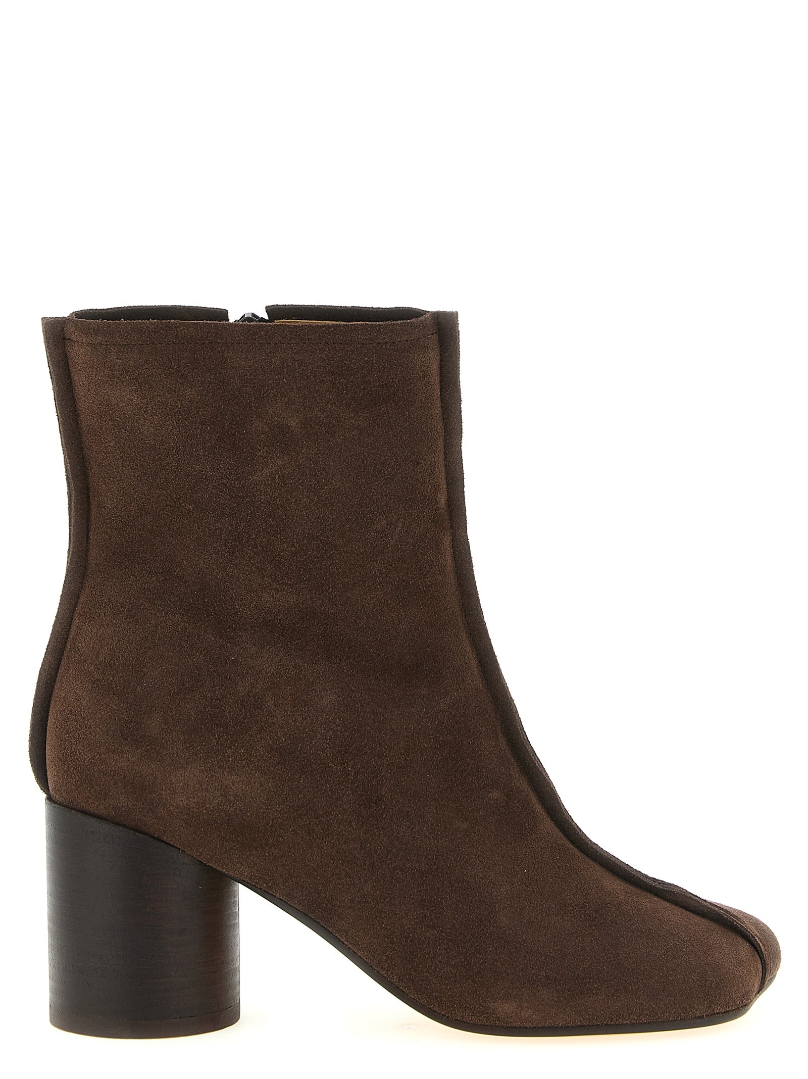 Brown Cowhide Ankle Boots