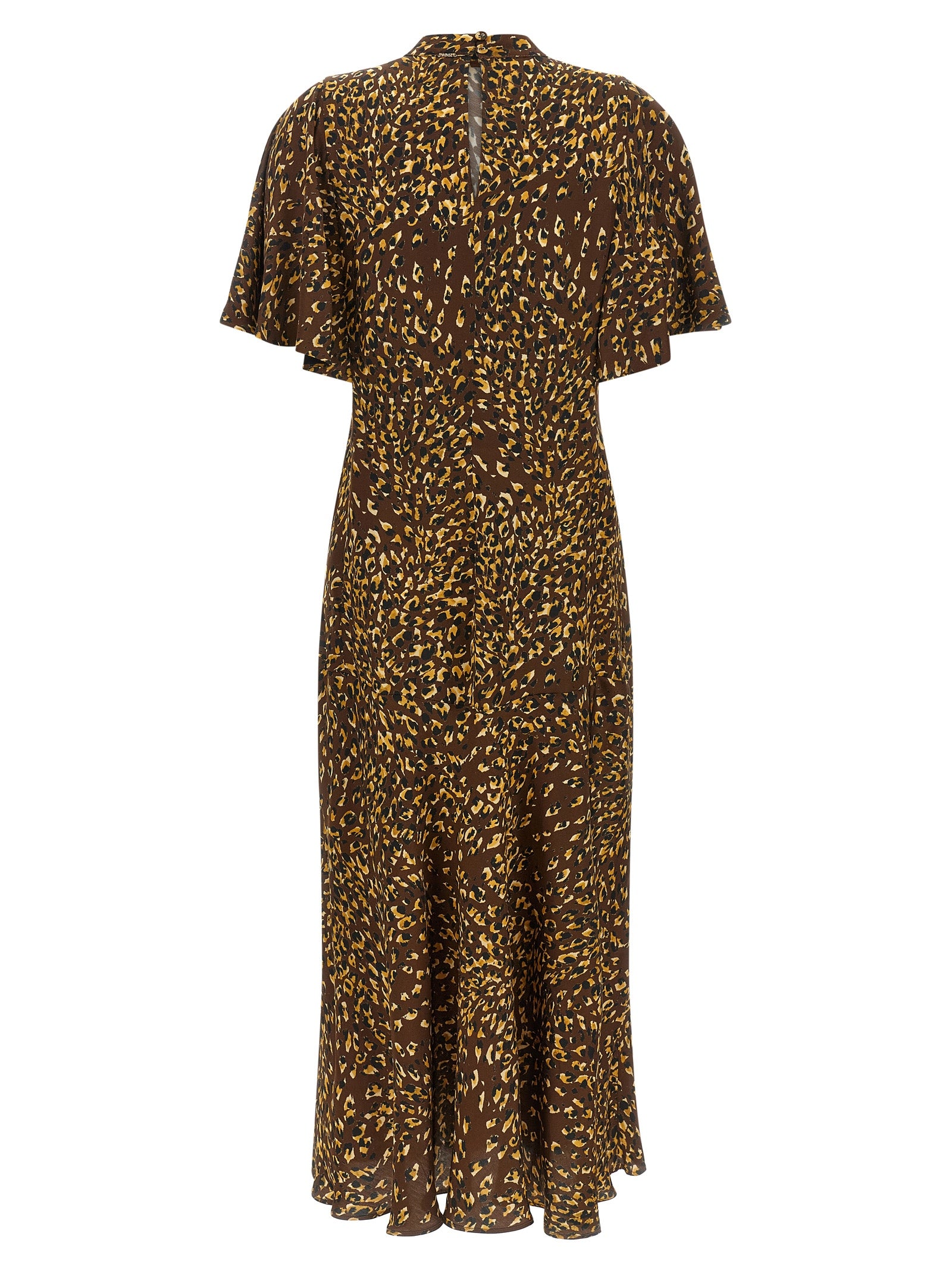 Brown Viscose Long Dress