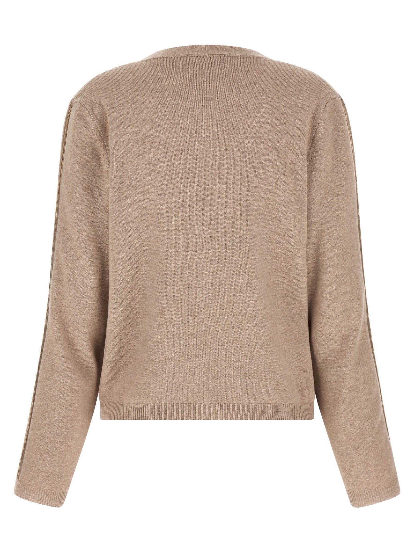 Beige Virgin Wool Cardigan
