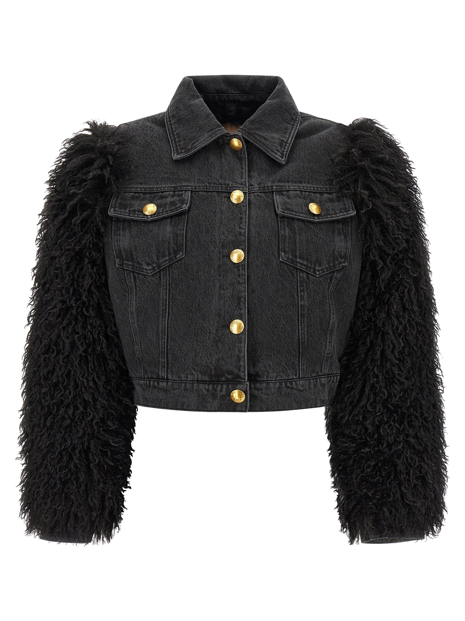 Black Cotton Denim Jacket