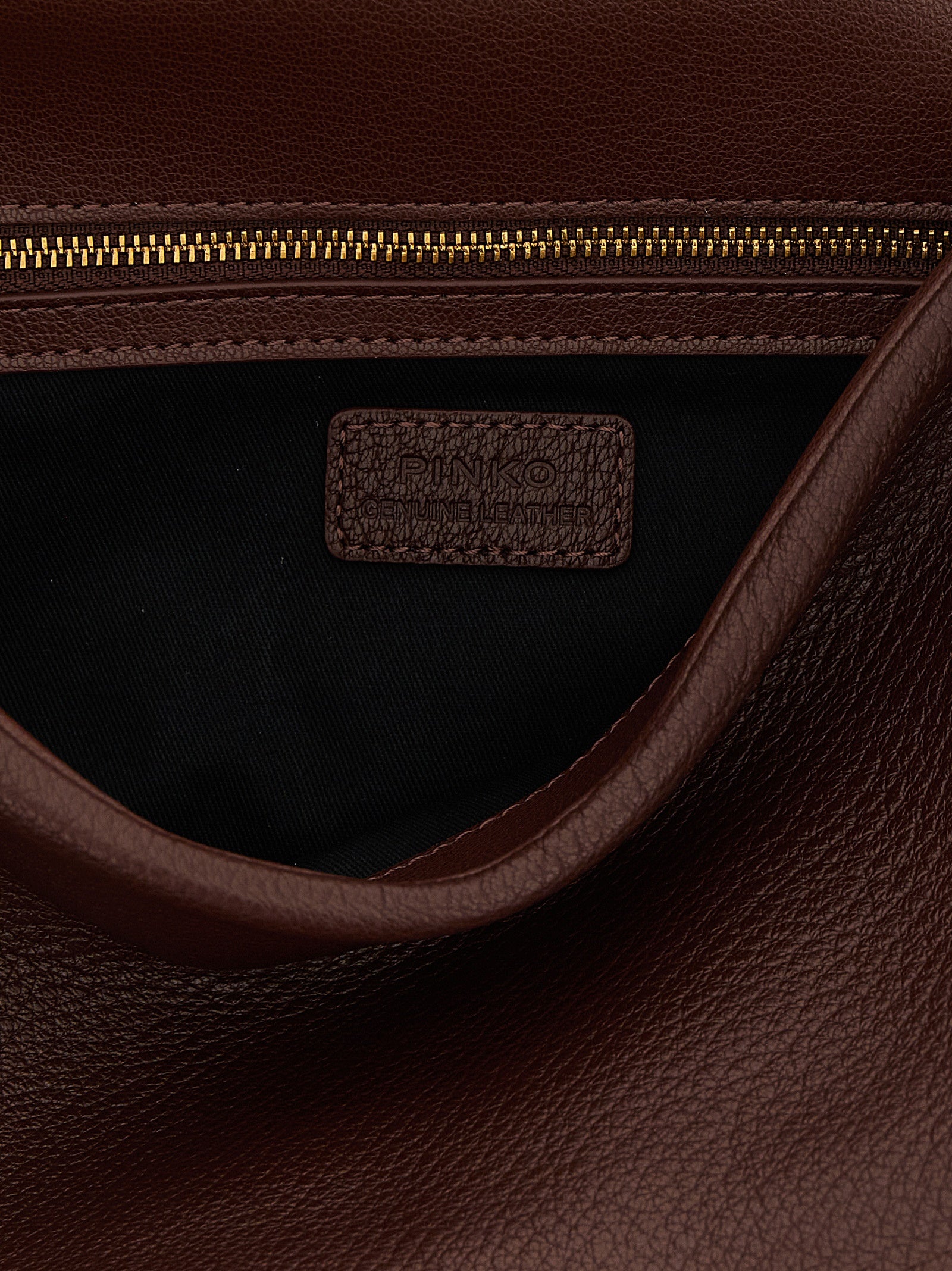 Brown Lamb Leather Shoulder Bag