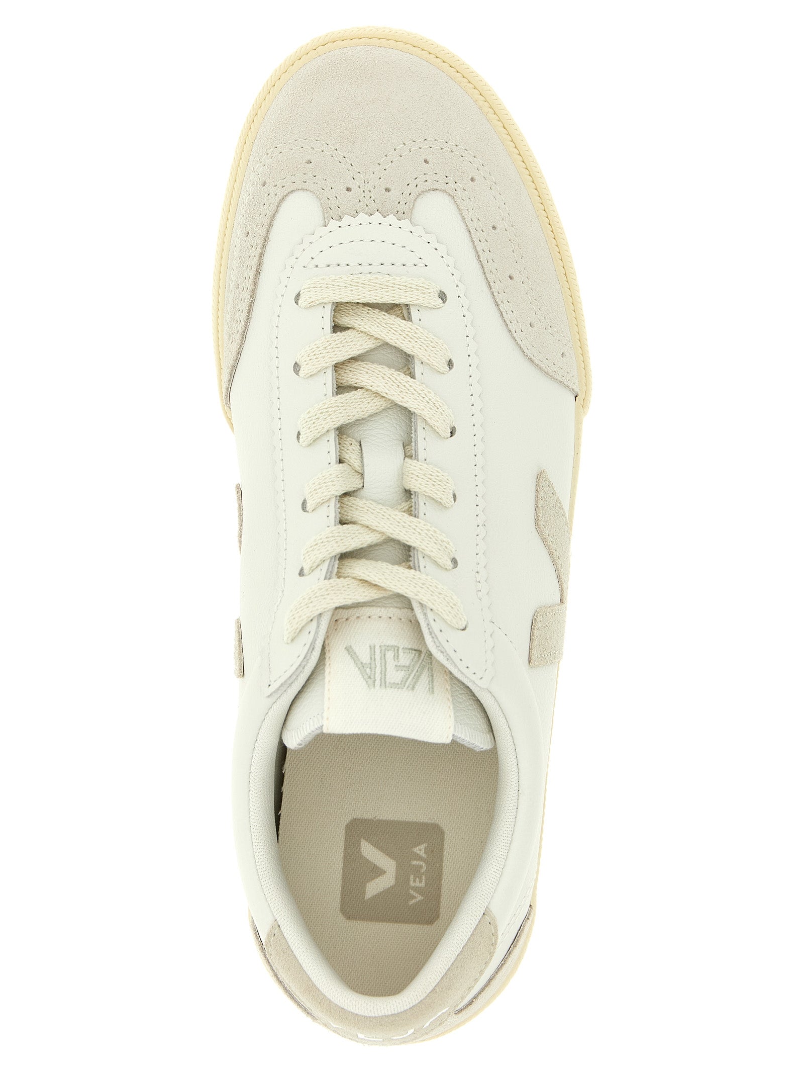 Beige Genuine Leather Low Top Sneakers