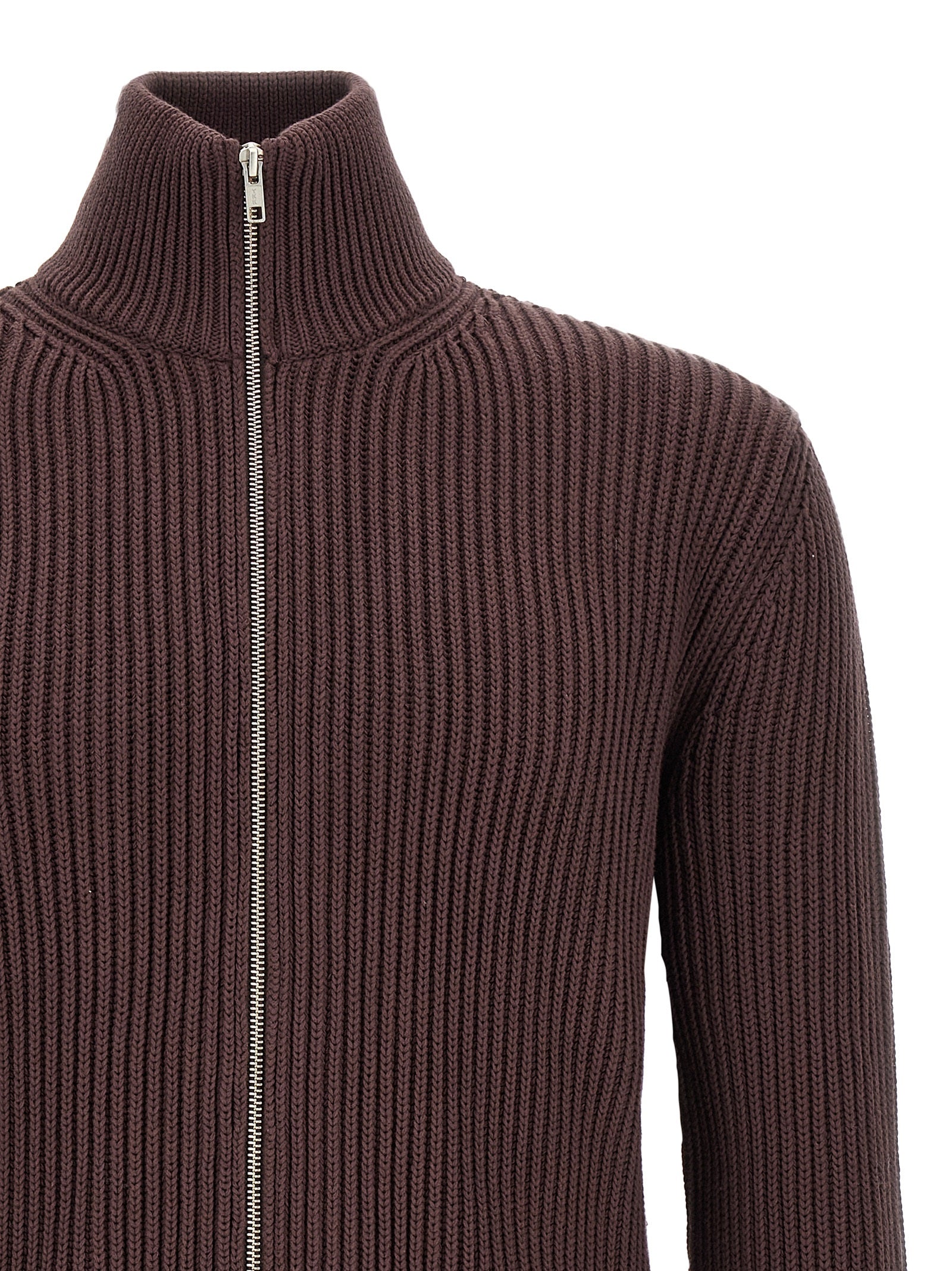 Brown Cotton Cardigan